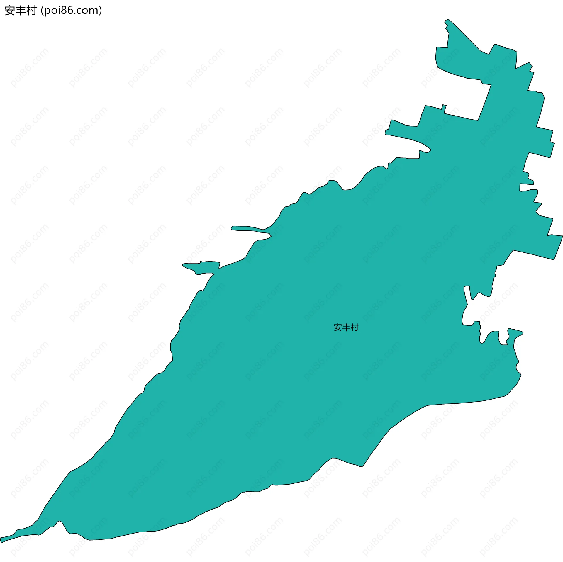 安丰村边界地图