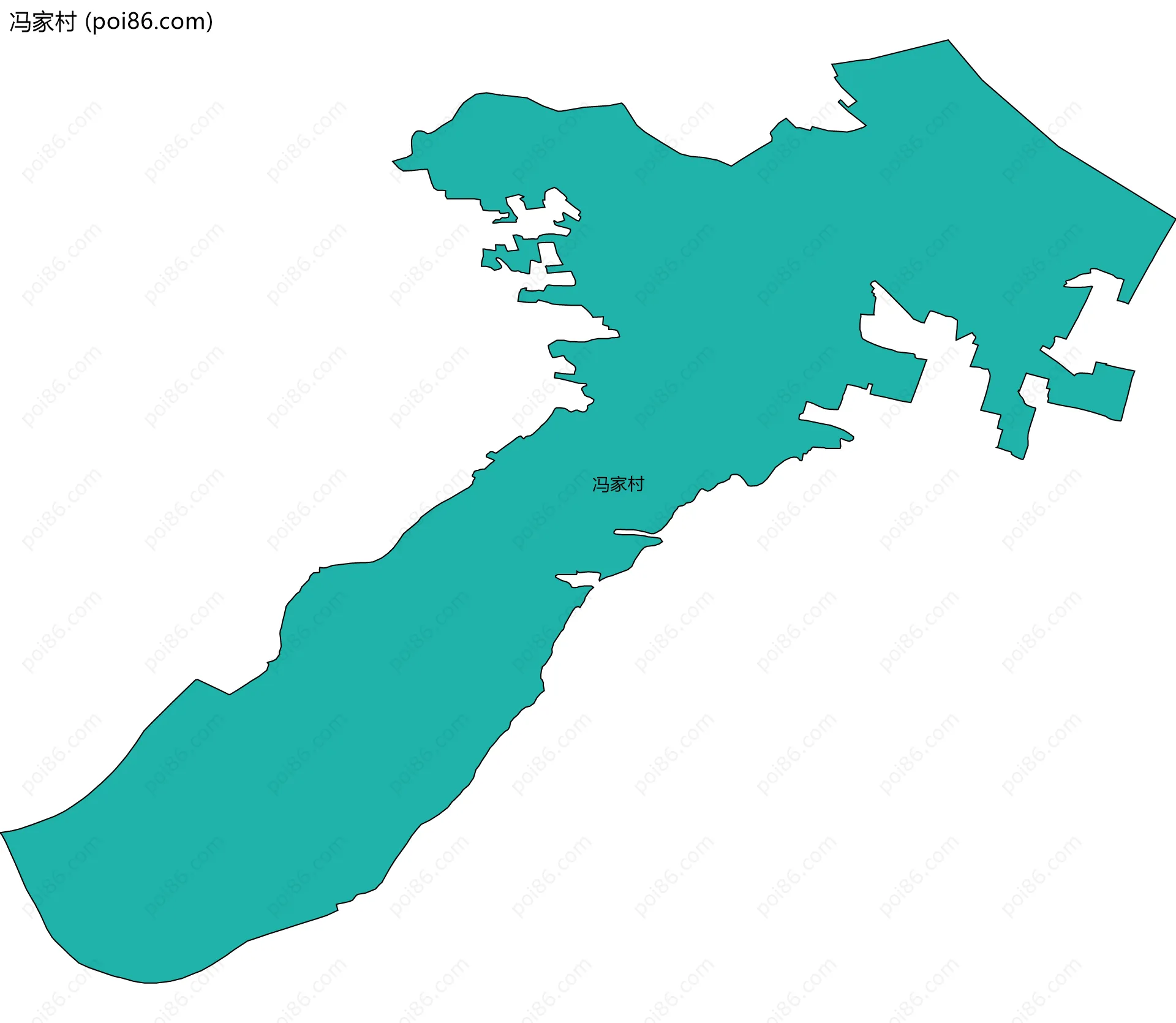 冯家村边界地图