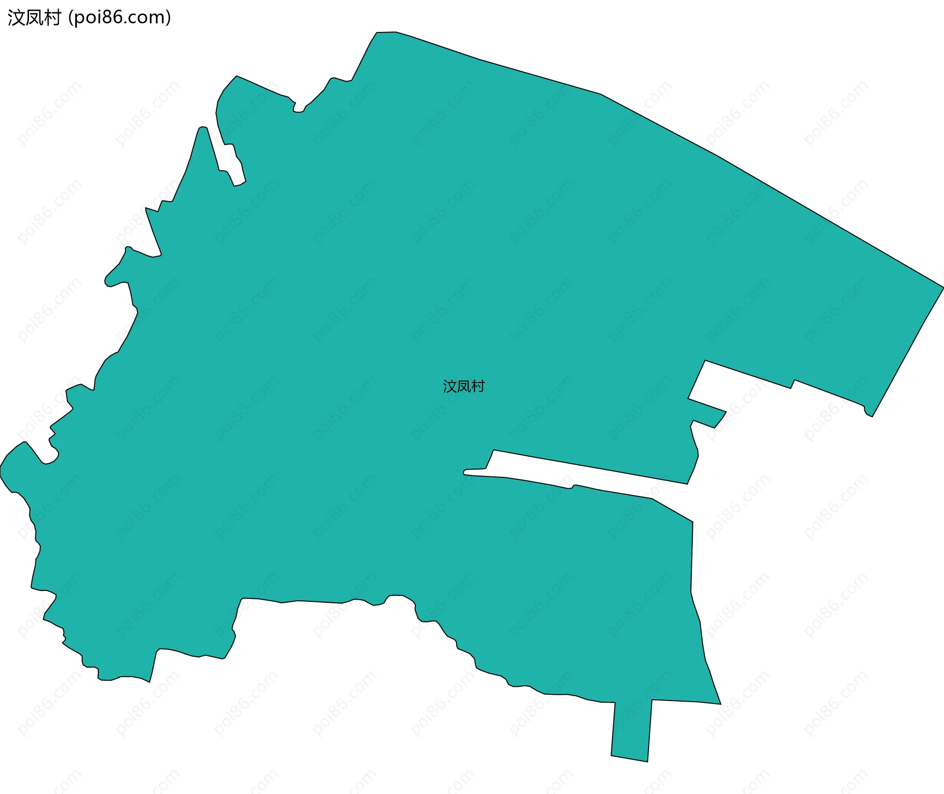 汶凤村边界地图