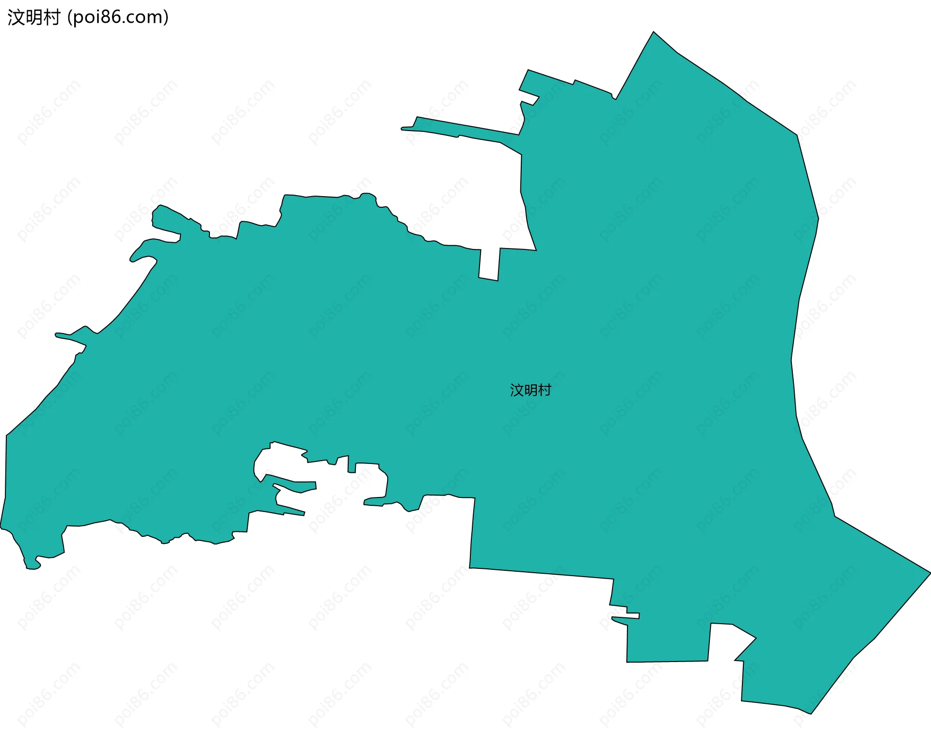 汶明村边界地图