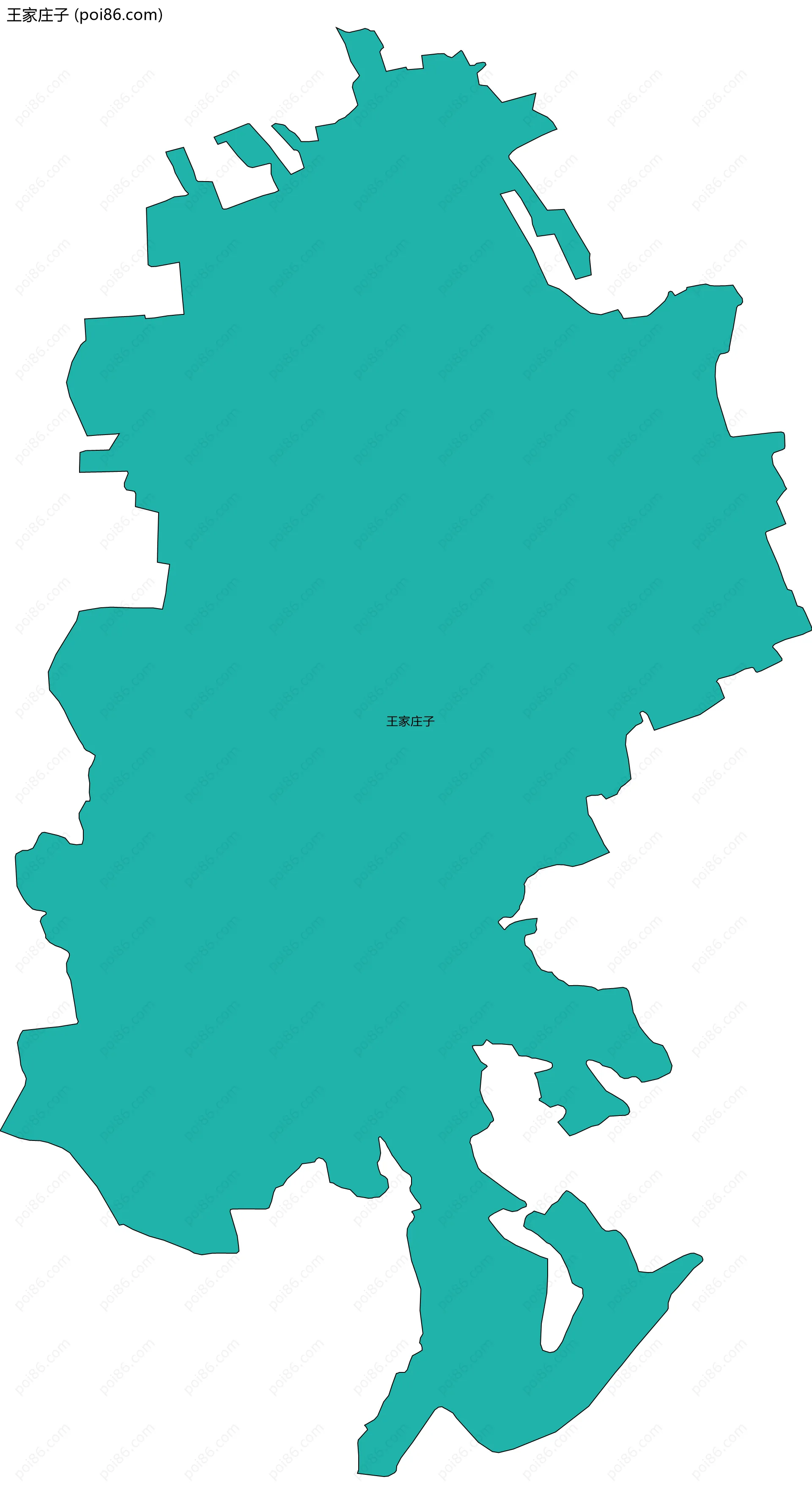 王家庄子边界地图