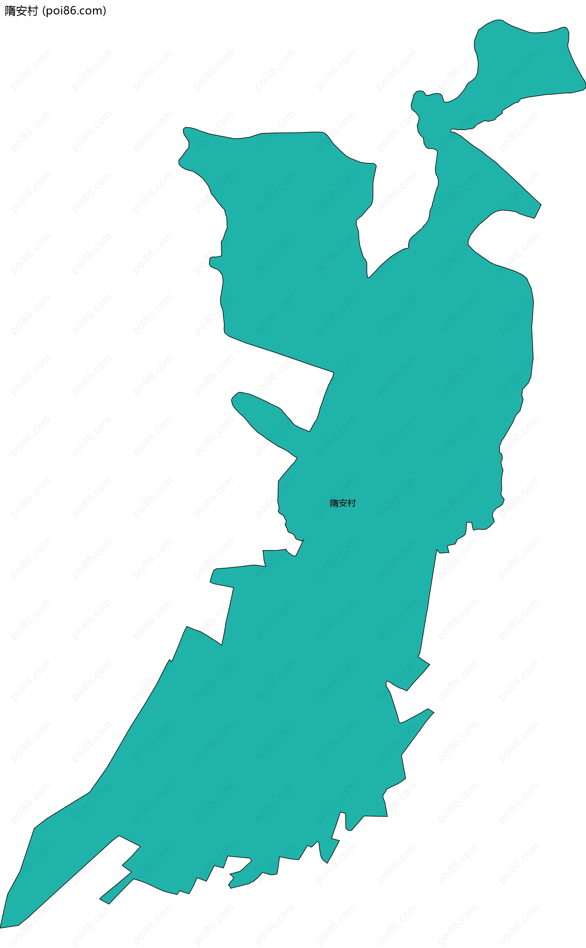 隋安村边界地图