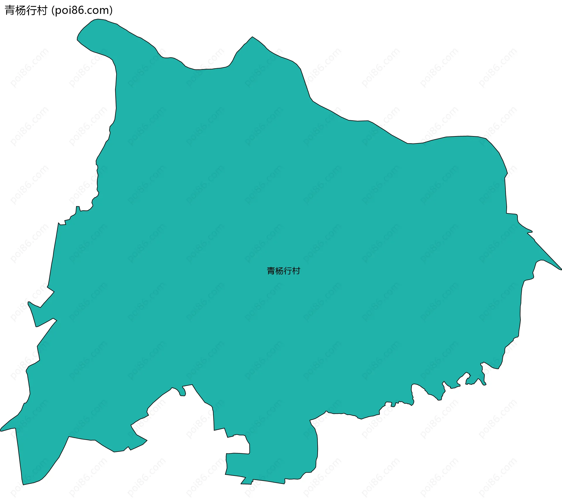 青杨行村边界地图