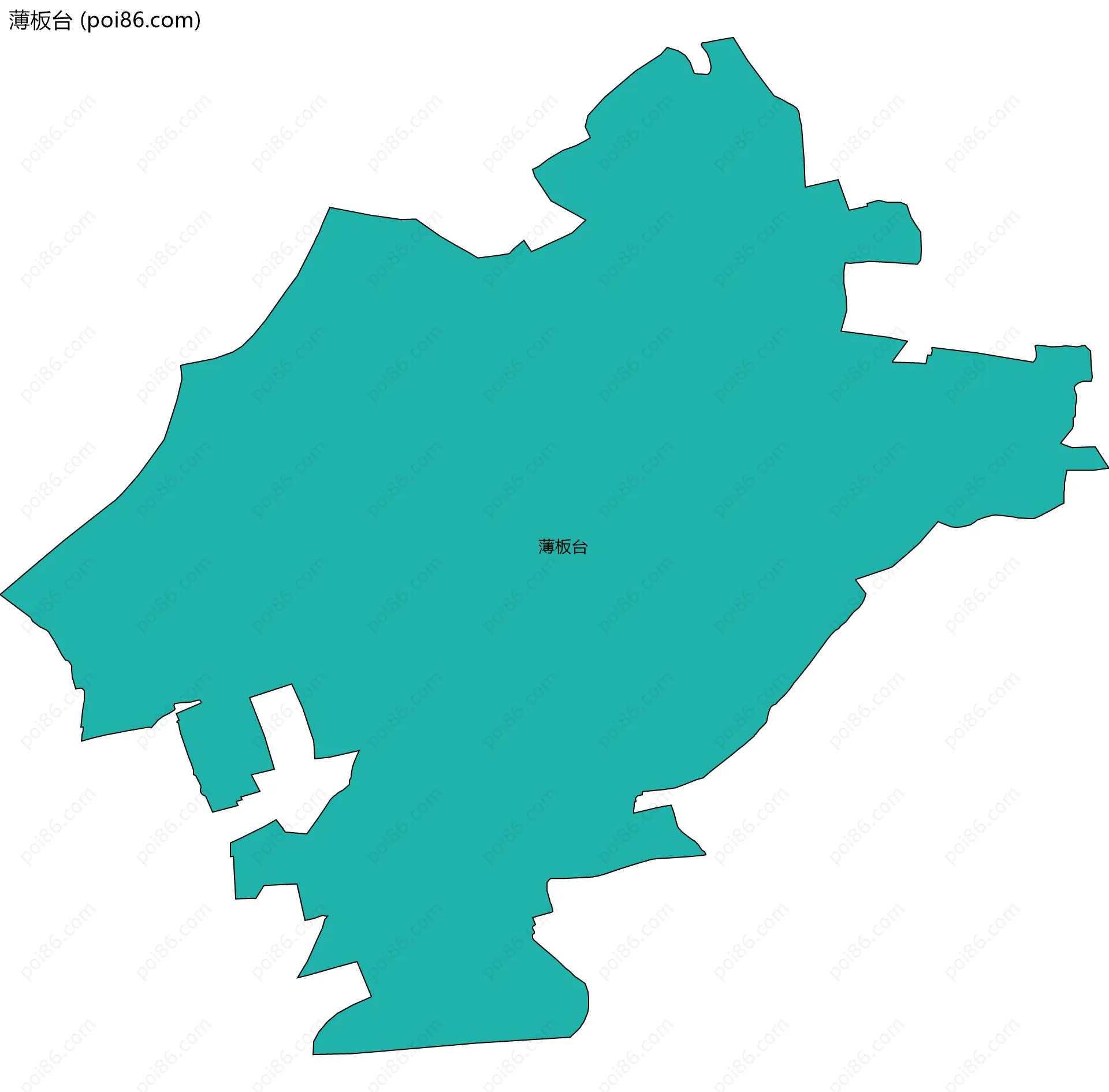 薄板台边界地图