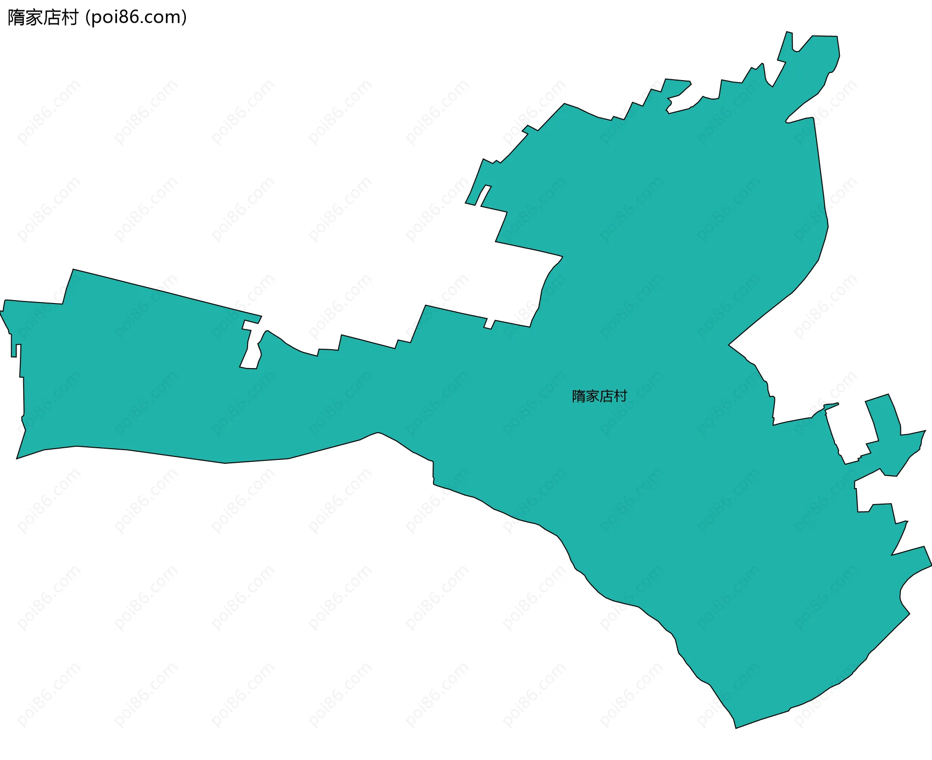 隋家店村边界地图