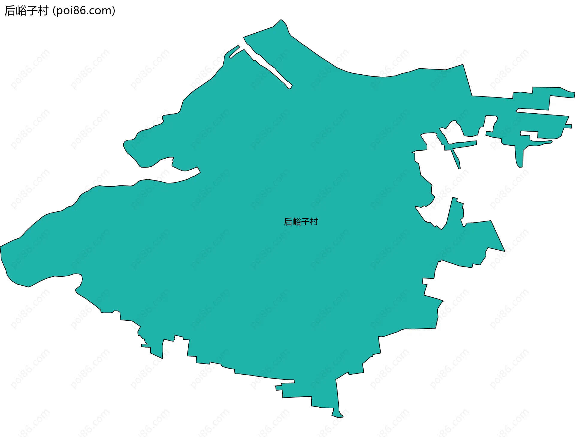 后峪子村边界地图
