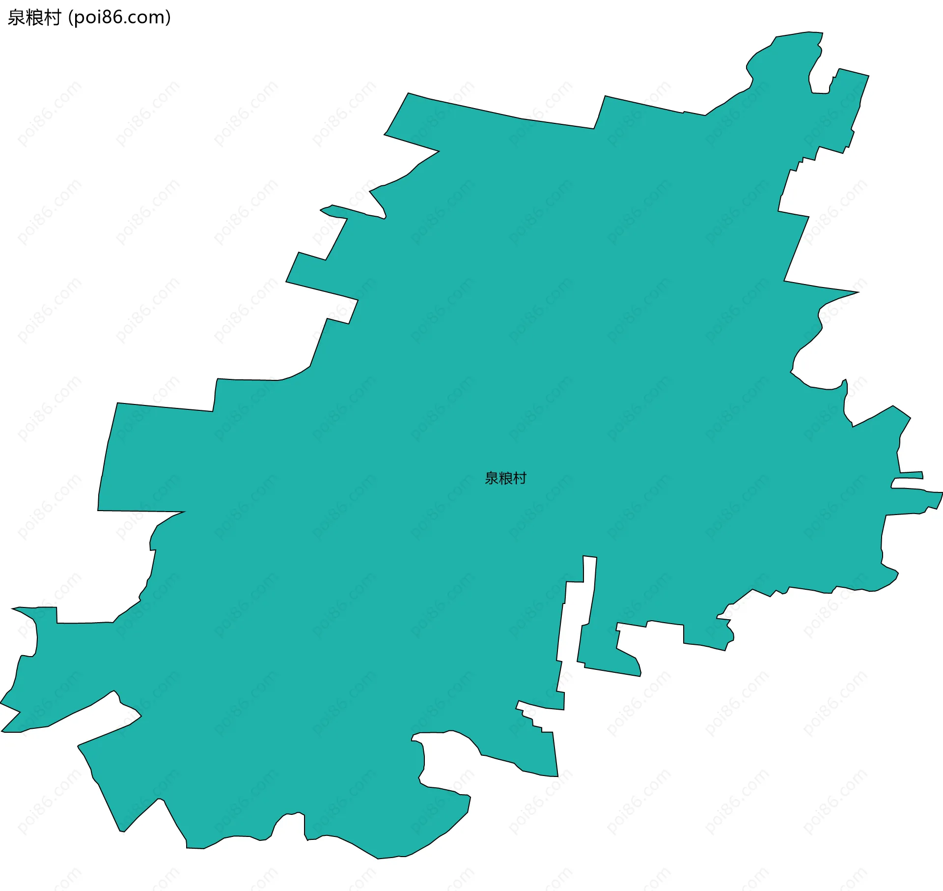 泉粮村边界地图