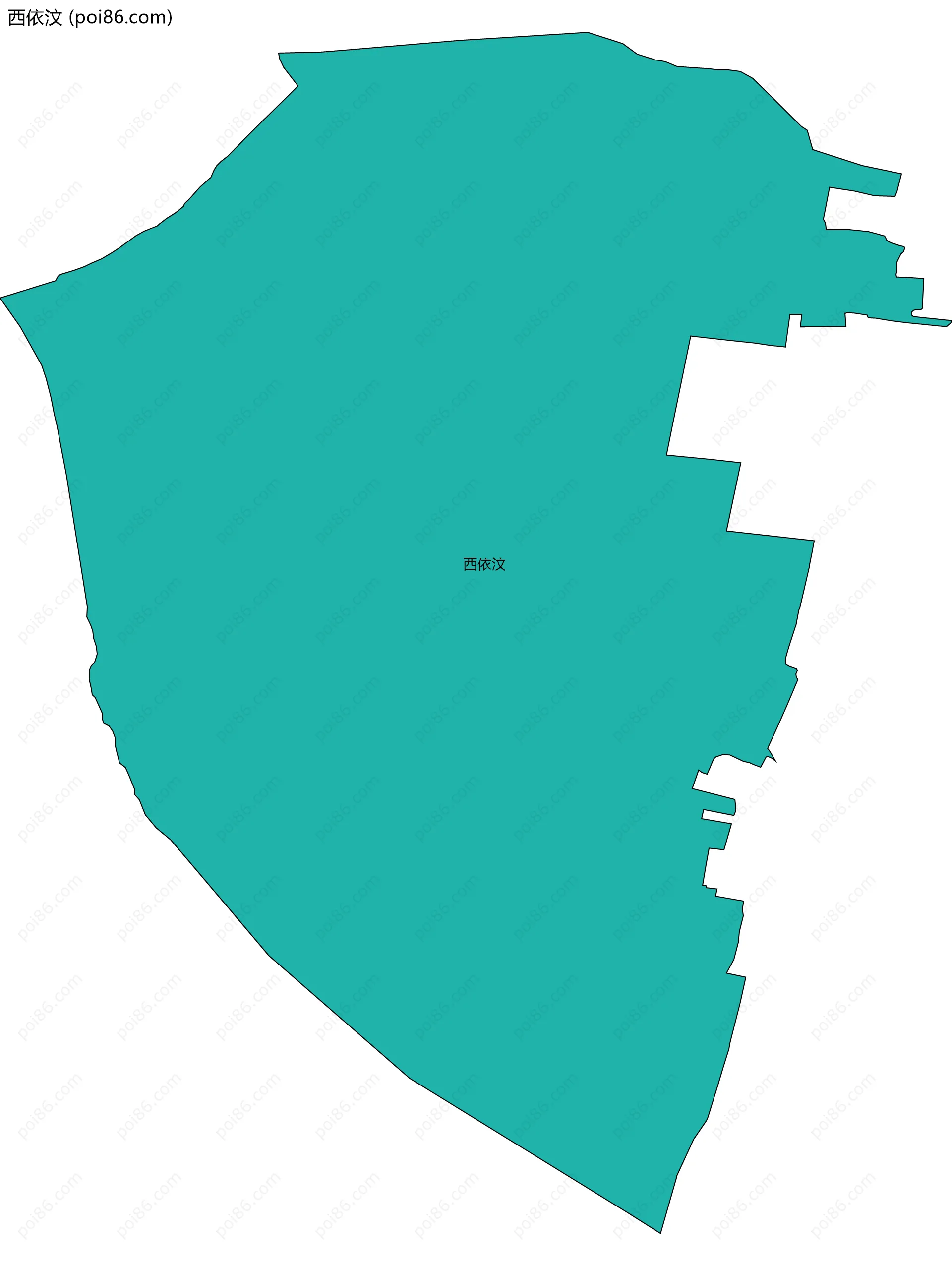 西依汶边界地图