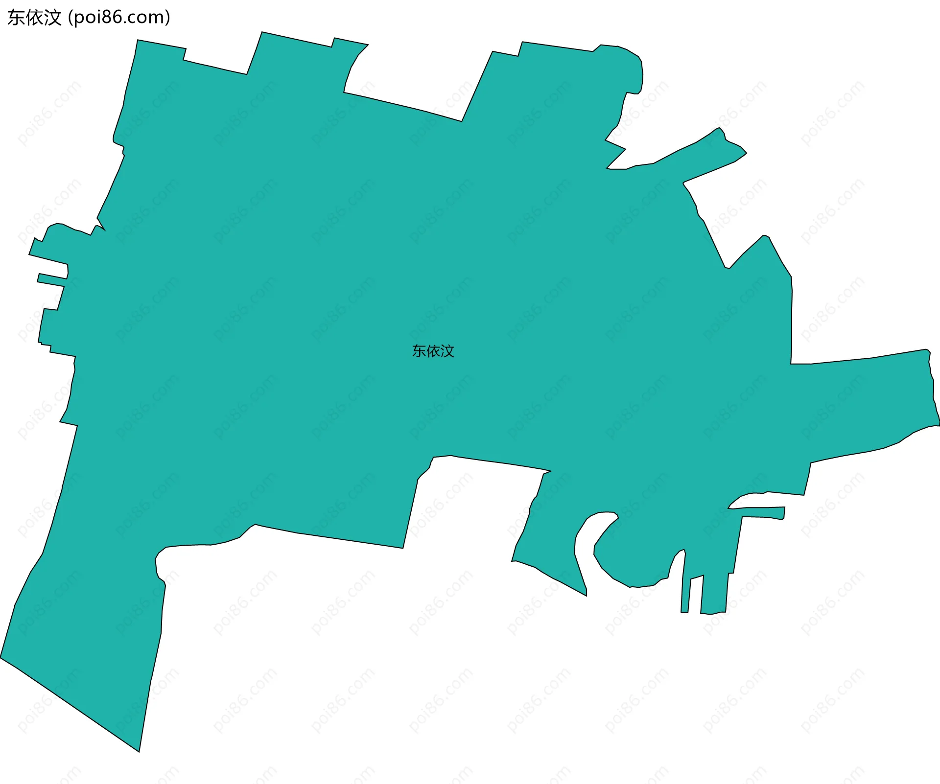 东依汶边界地图