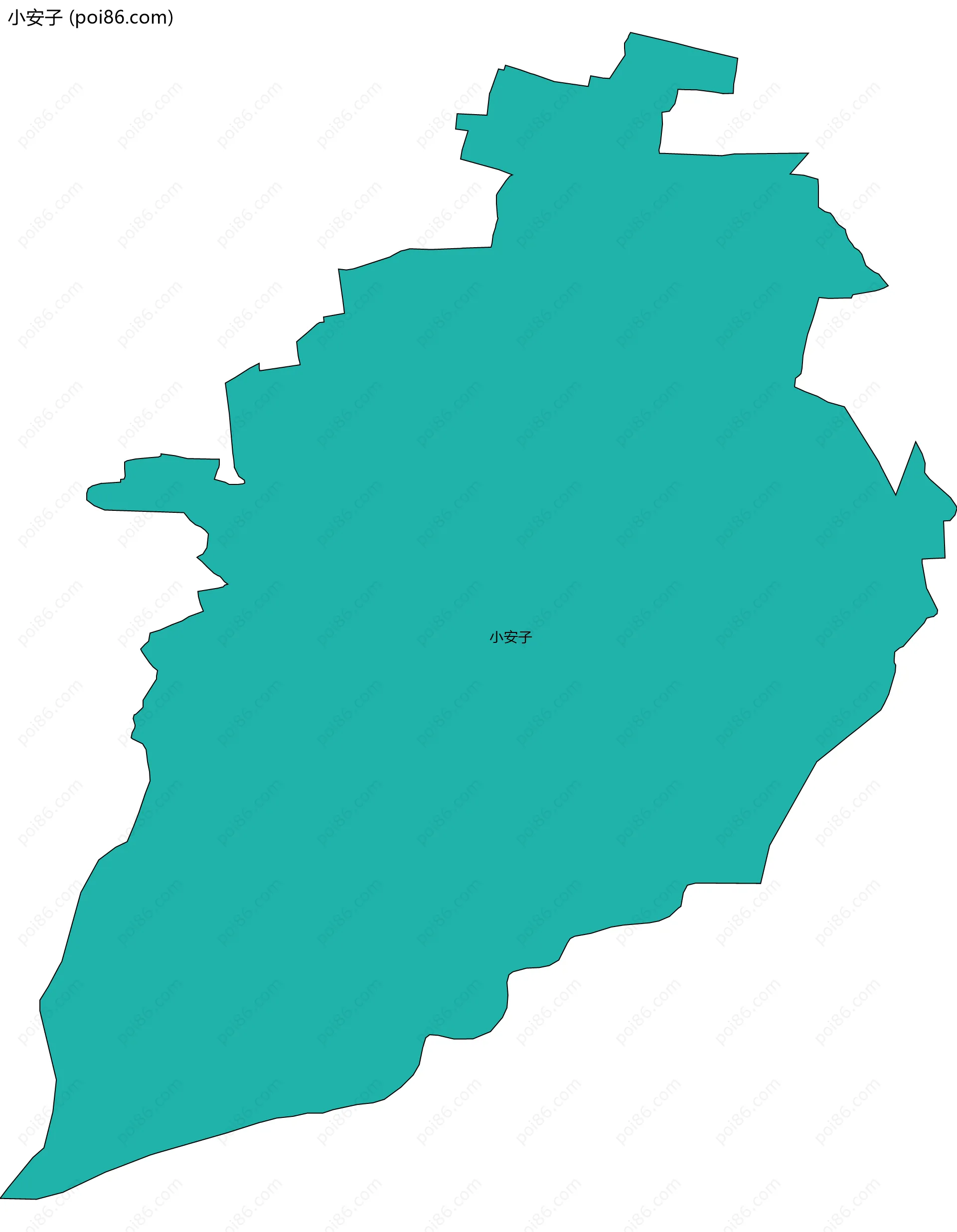 小安子边界地图