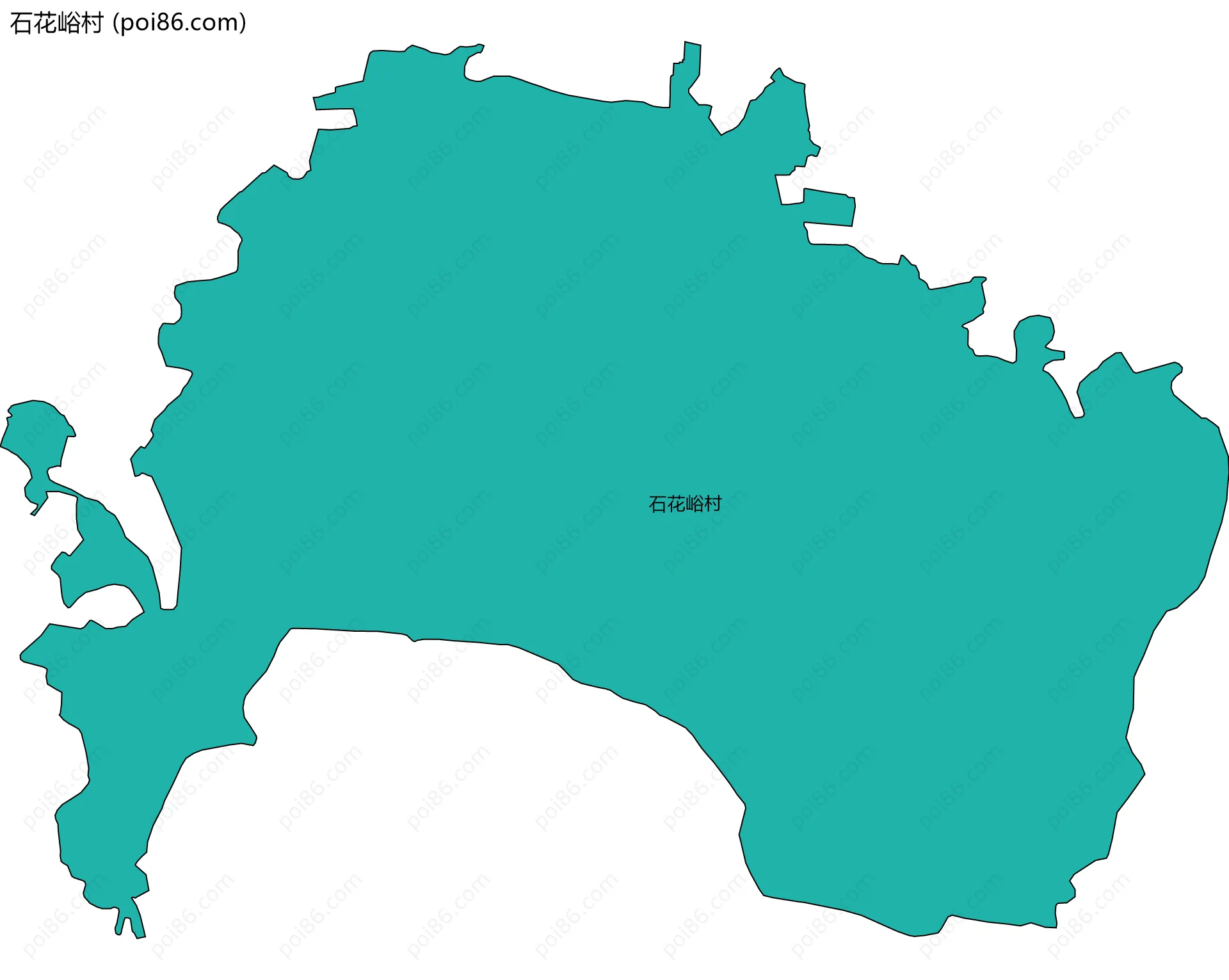 石花峪村边界地图