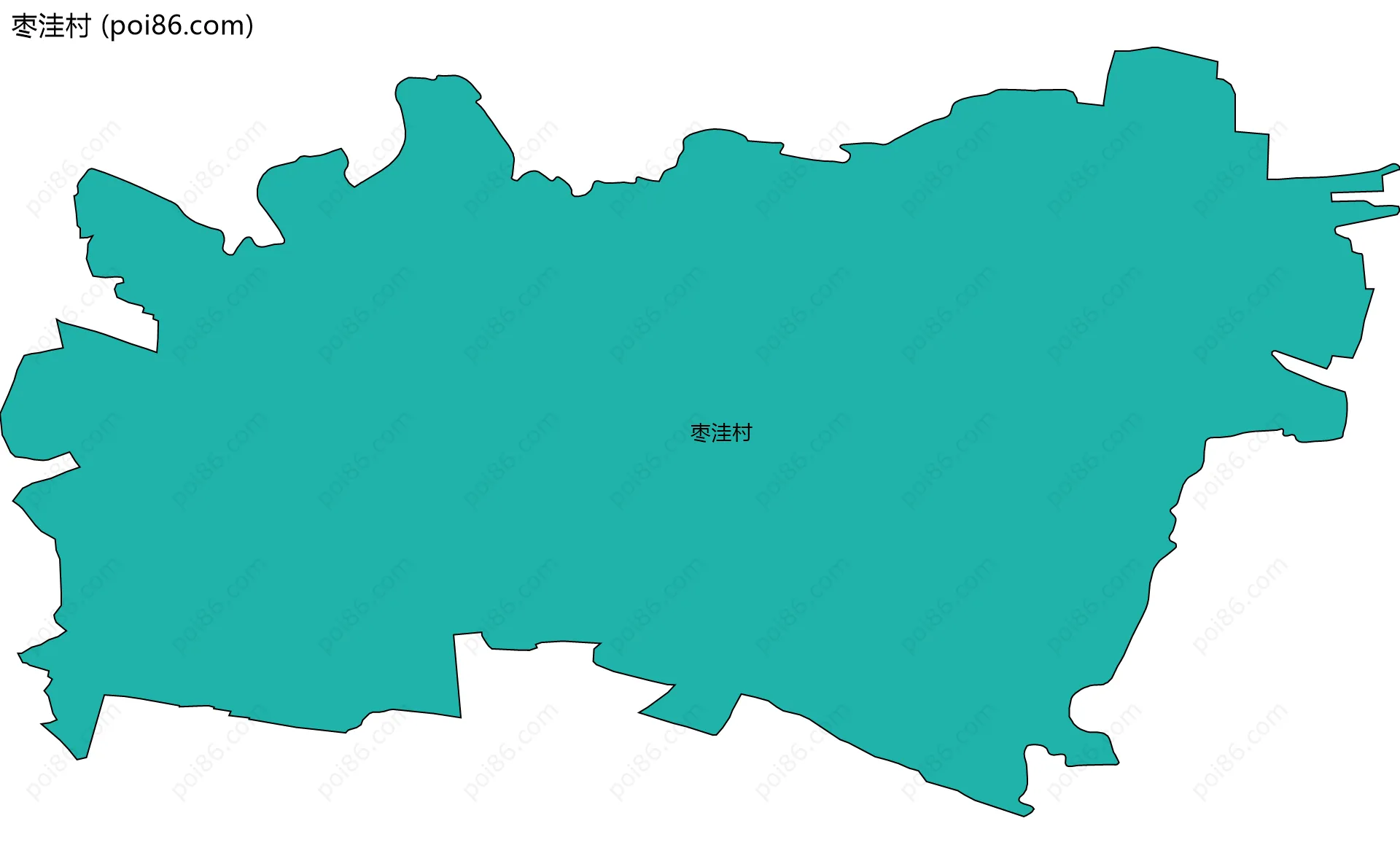 枣洼村边界地图