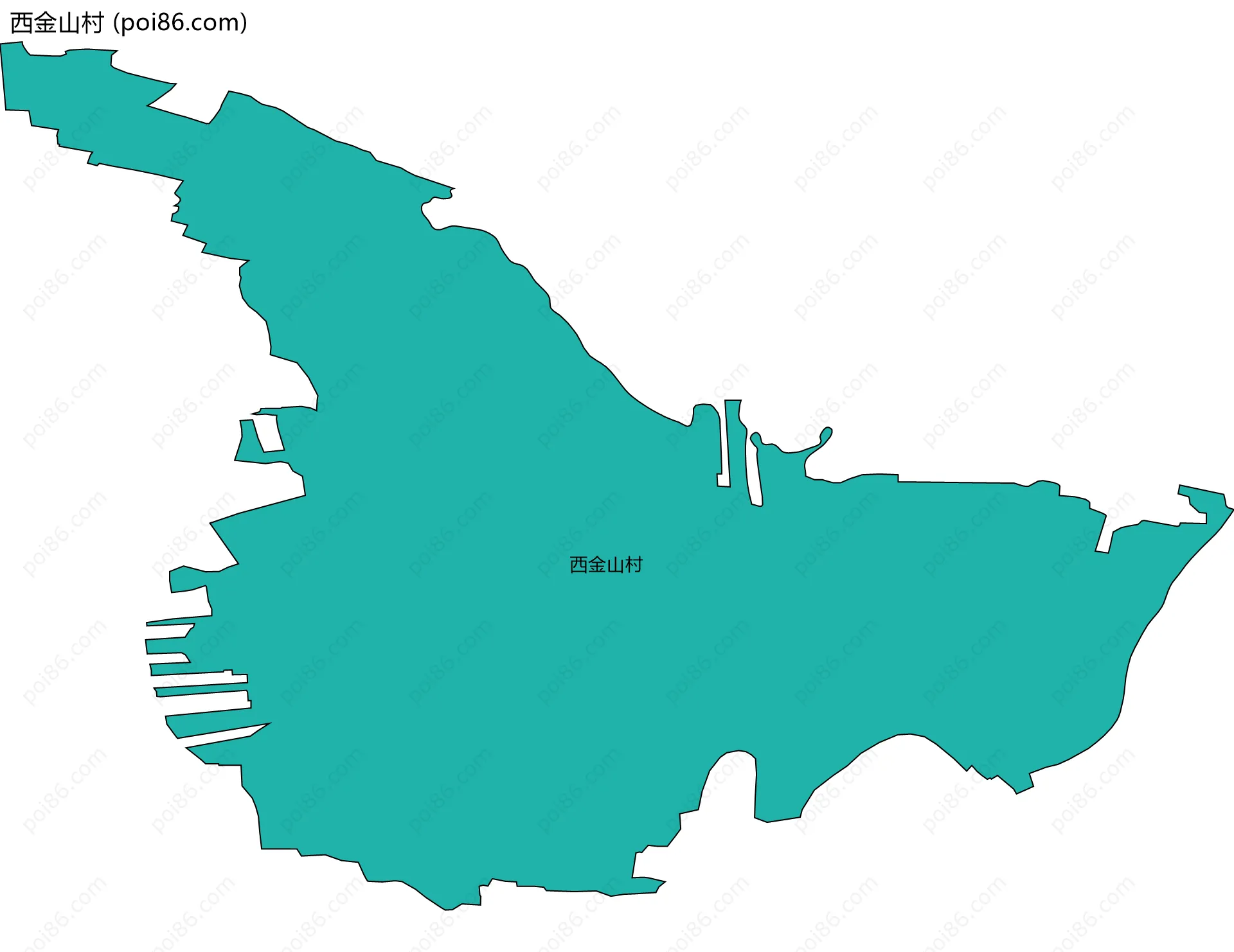西金山村边界地图