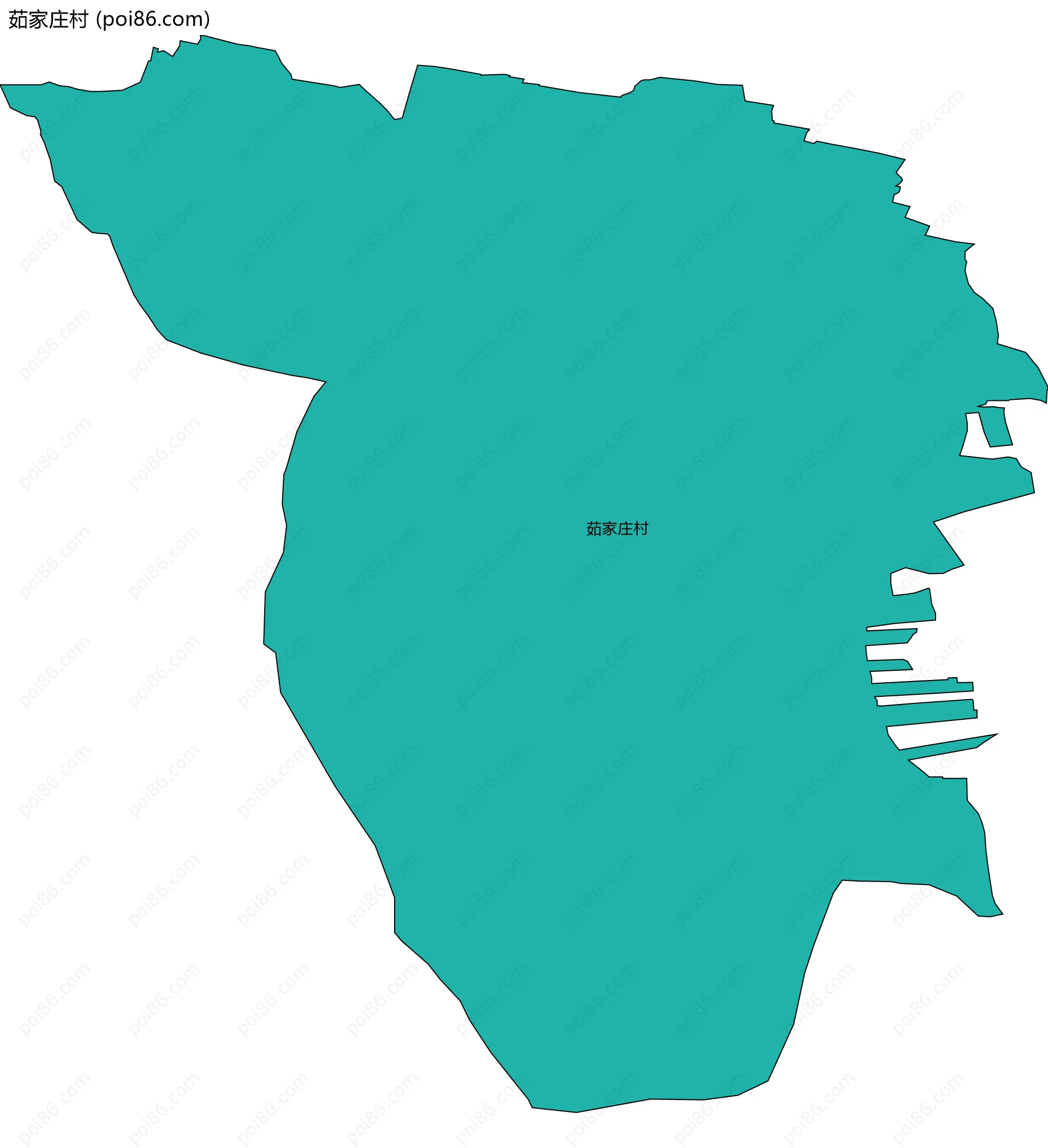 茹家庄村边界地图