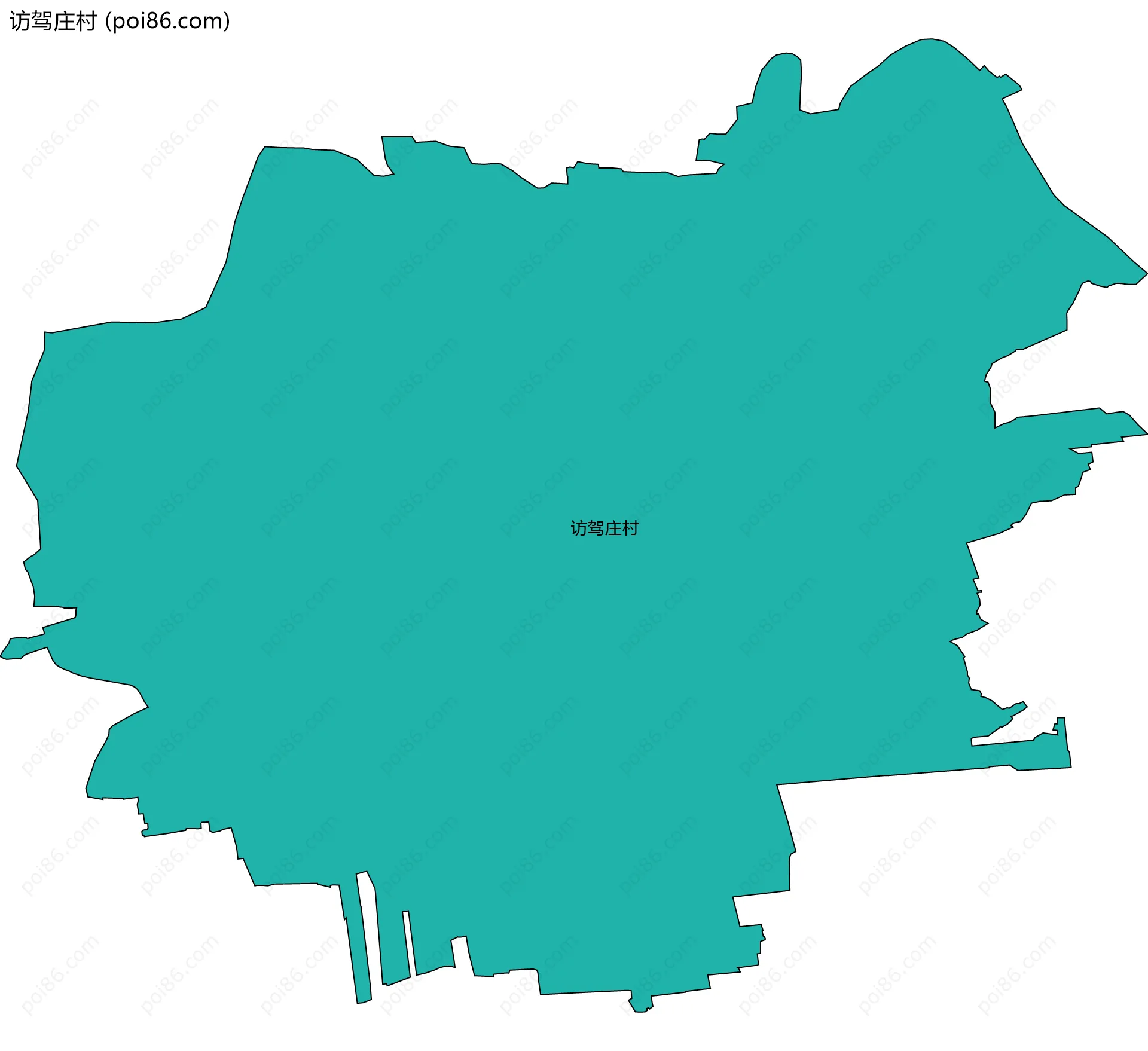 访驾庄村边界地图