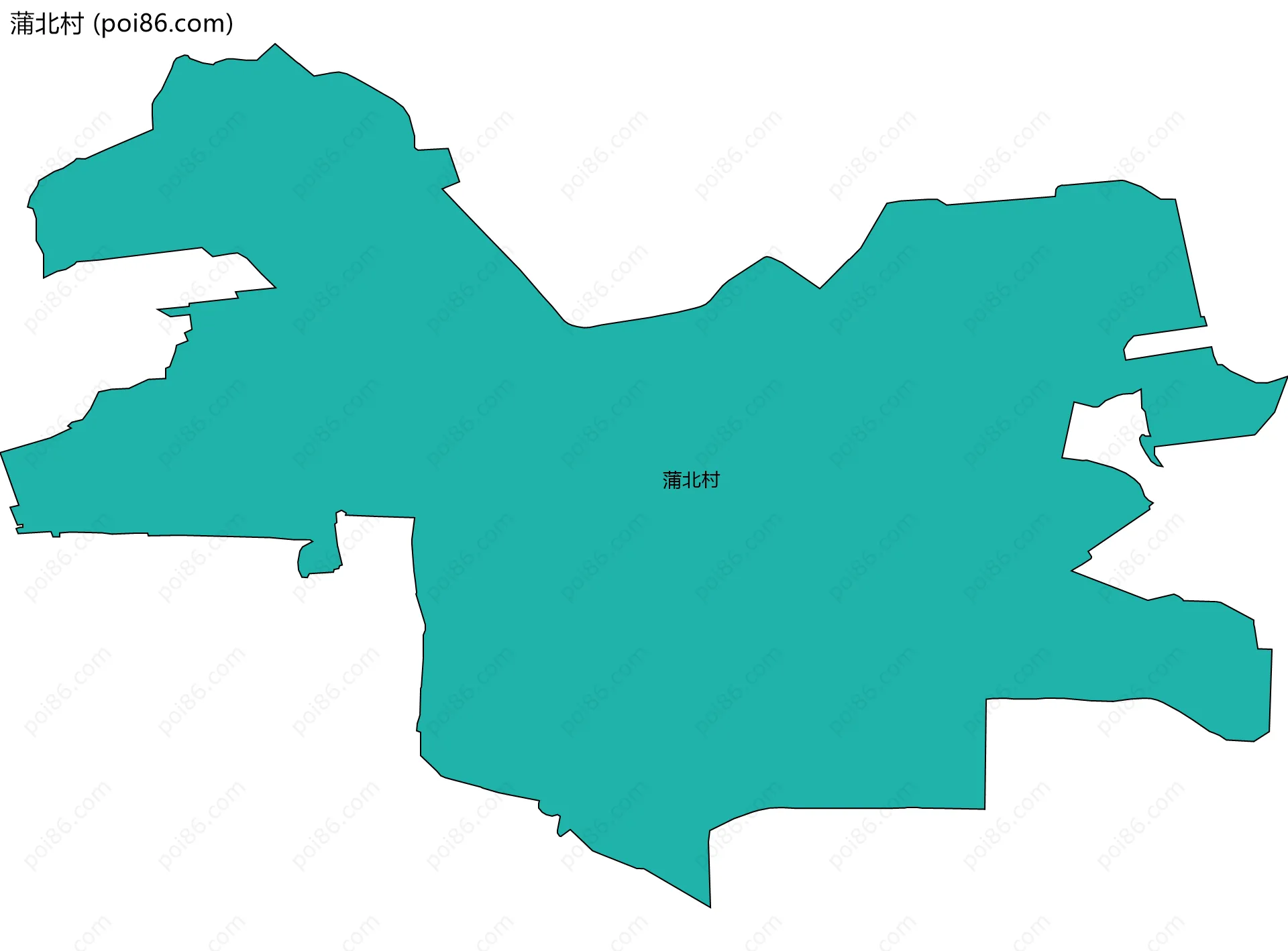 蒲北村边界地图