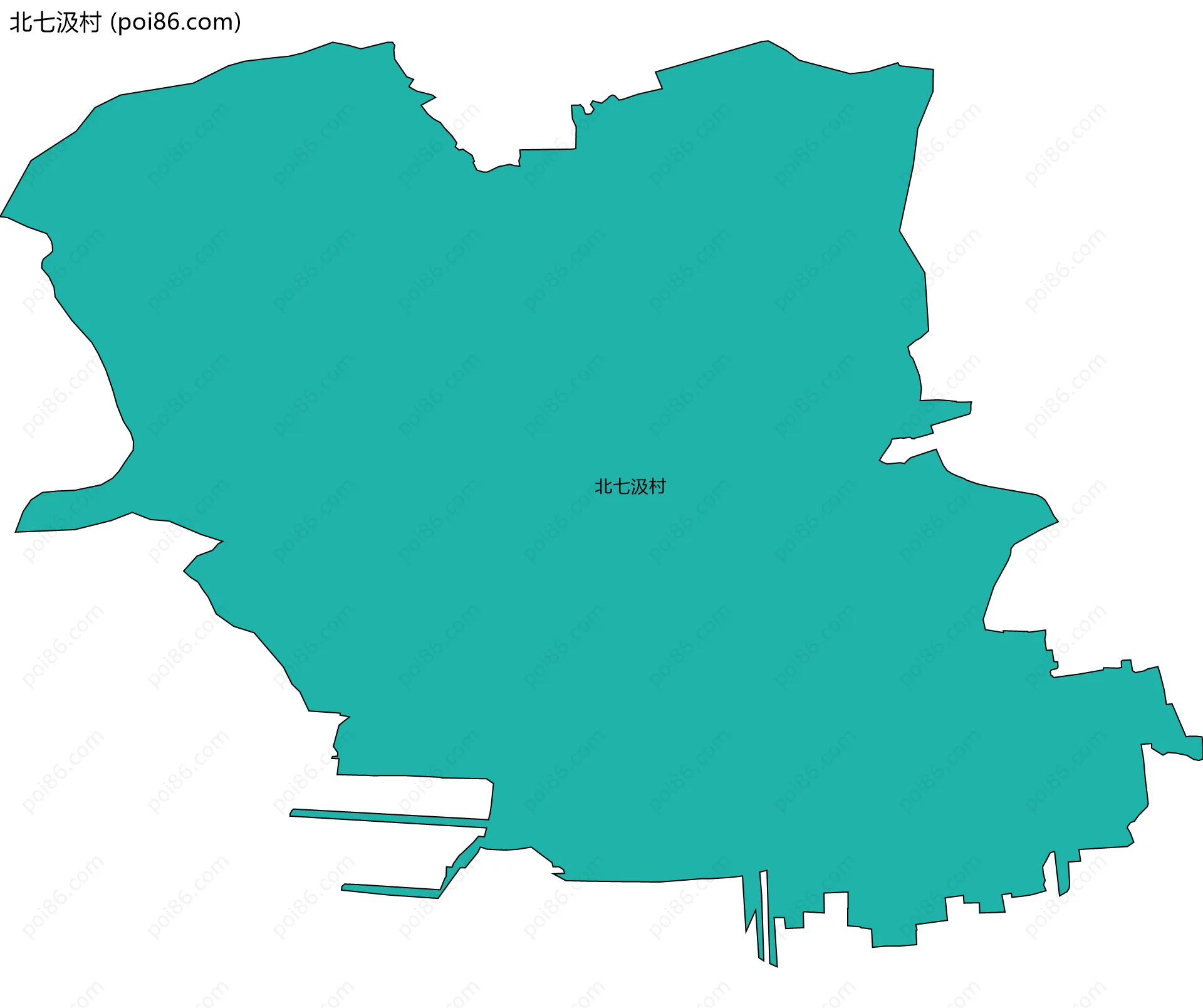 北七汲村边界地图