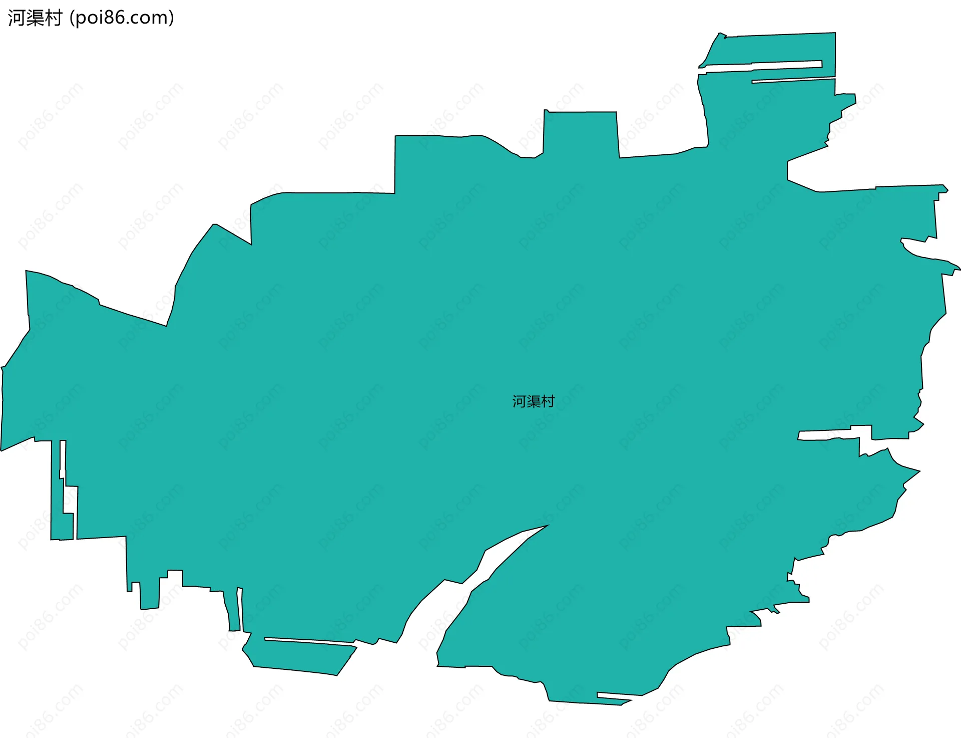 河渠村边界地图