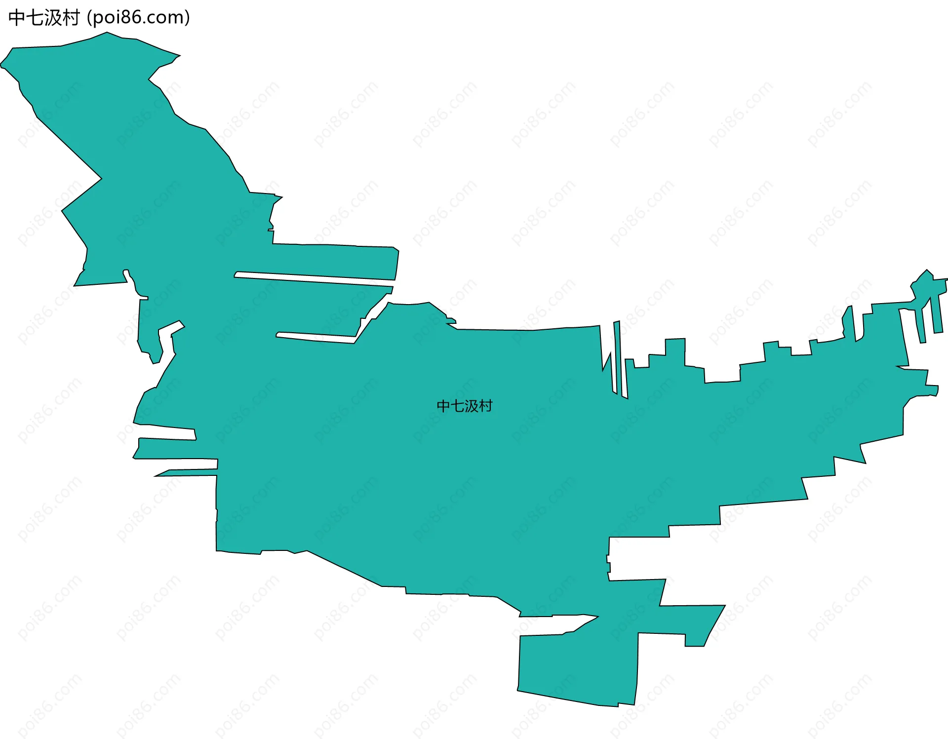 中七汲村边界地图