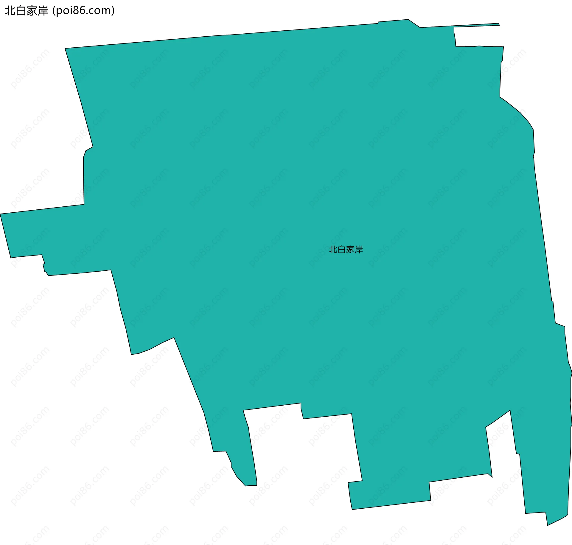 北白家岸边界地图