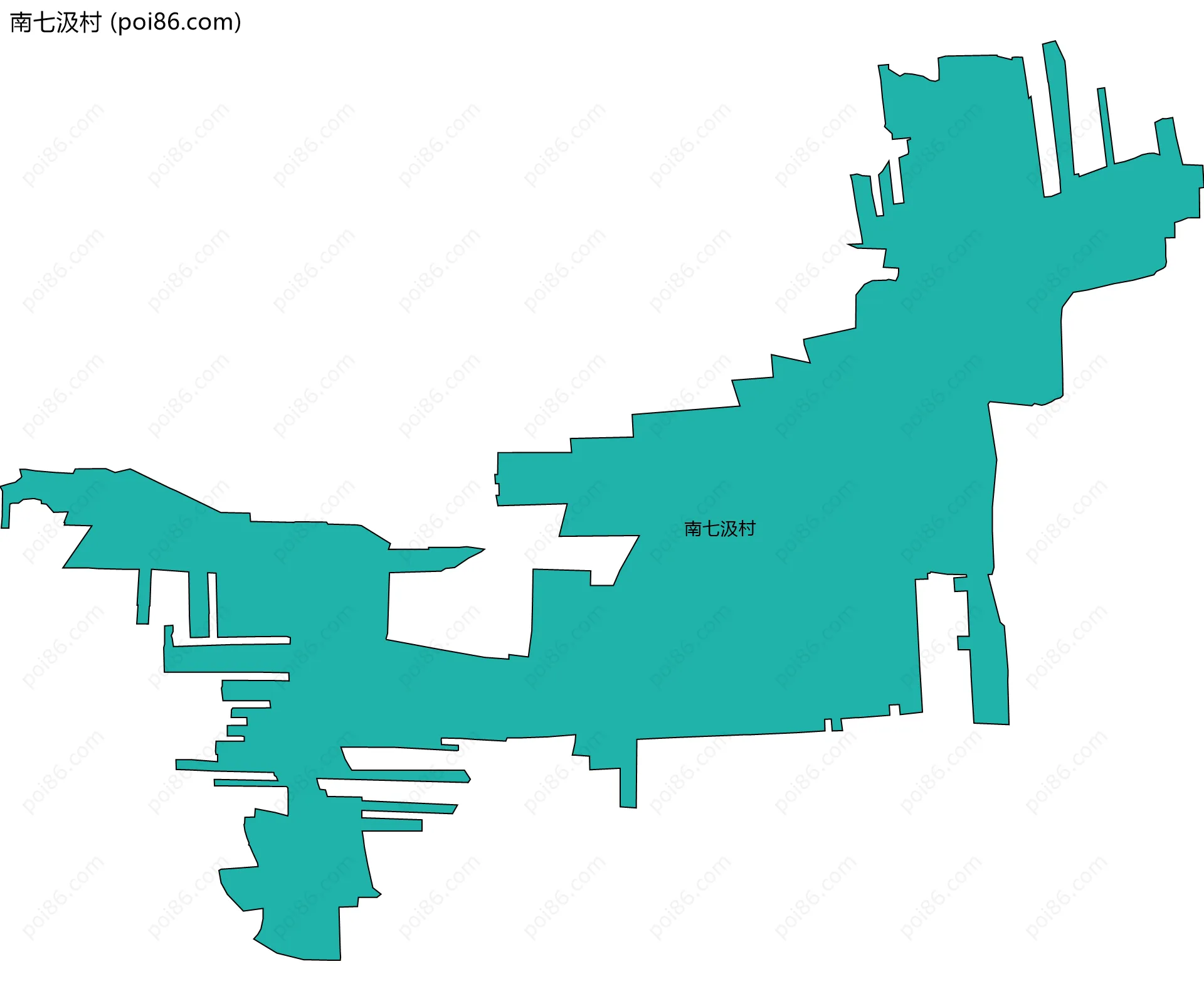 南七汲村边界地图