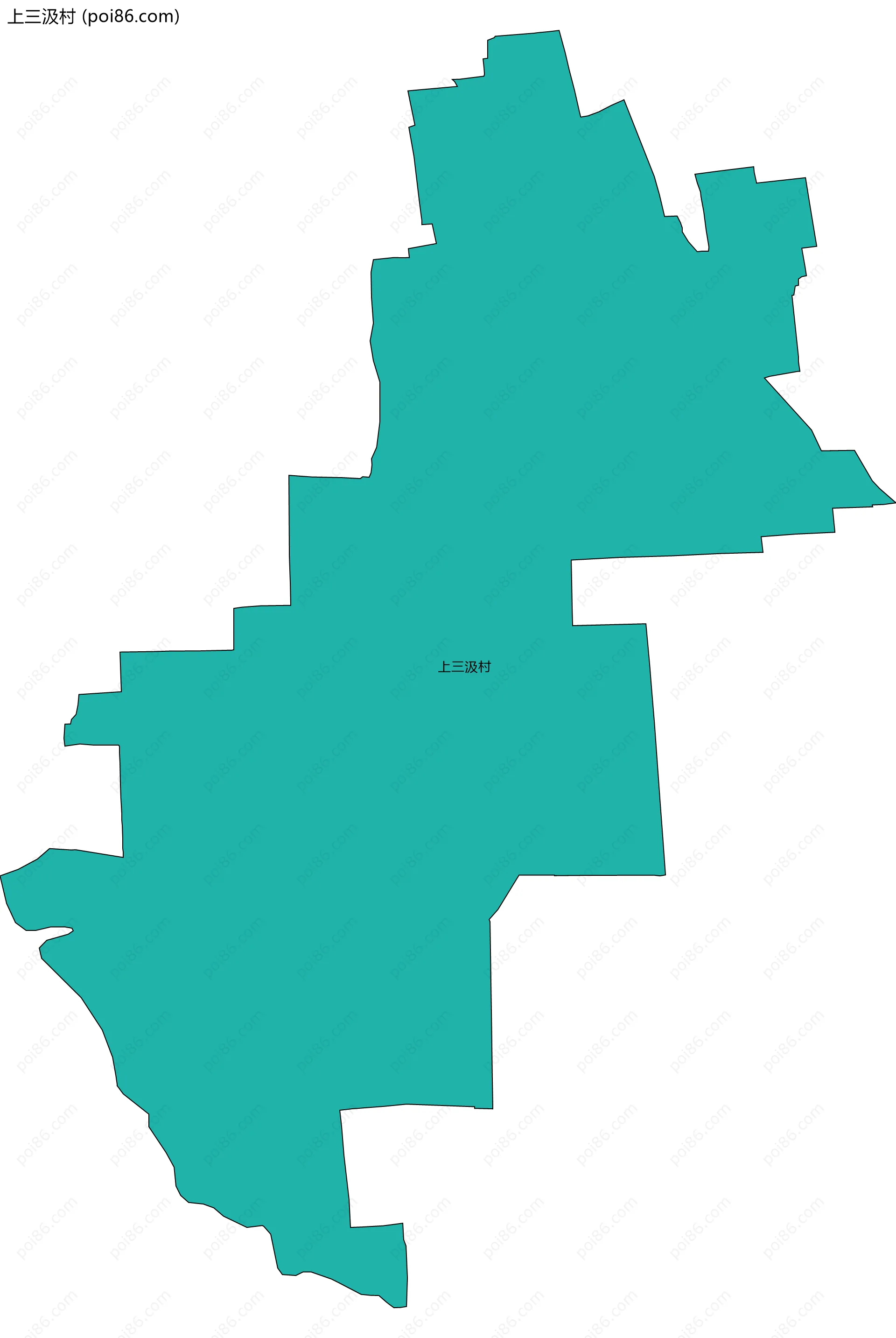 上三汲村边界地图