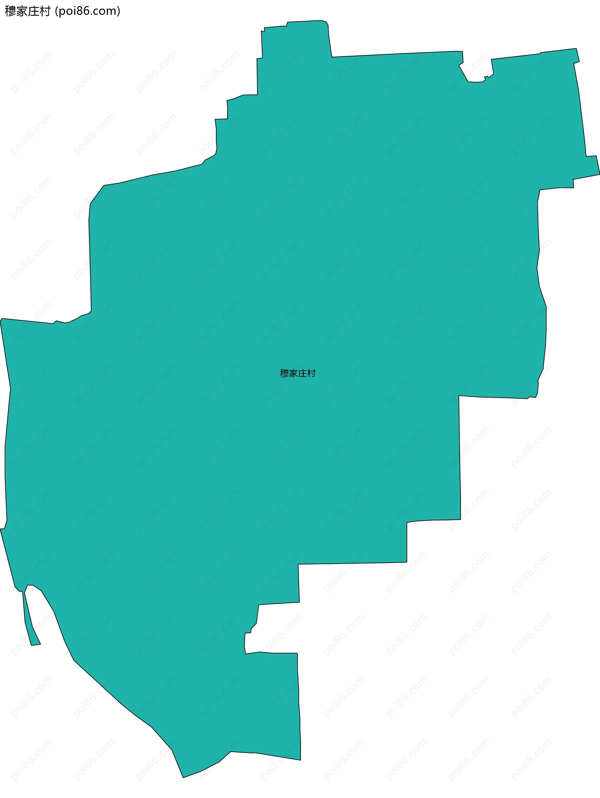 穆家庄村边界地图