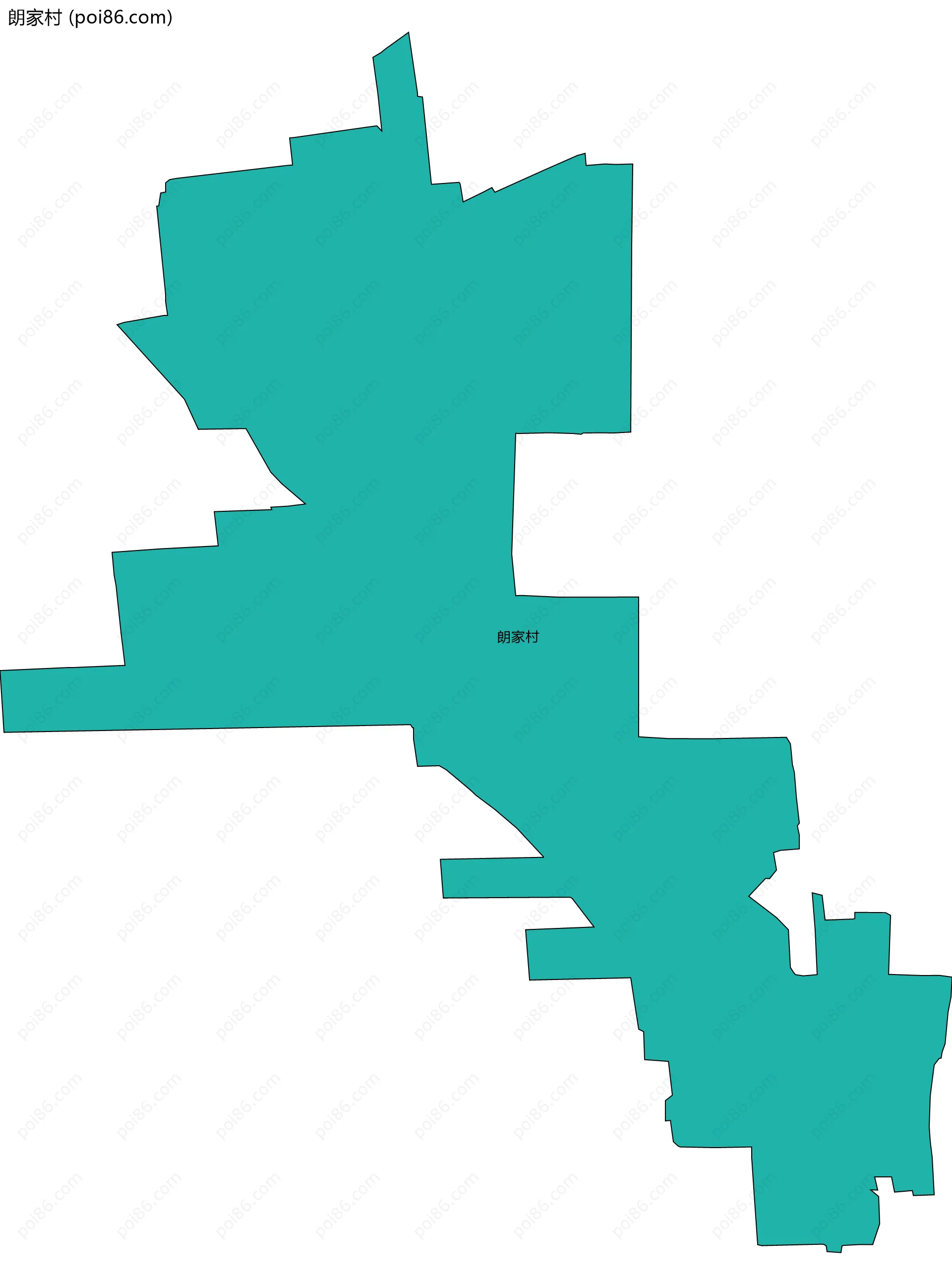 朗家村边界地图