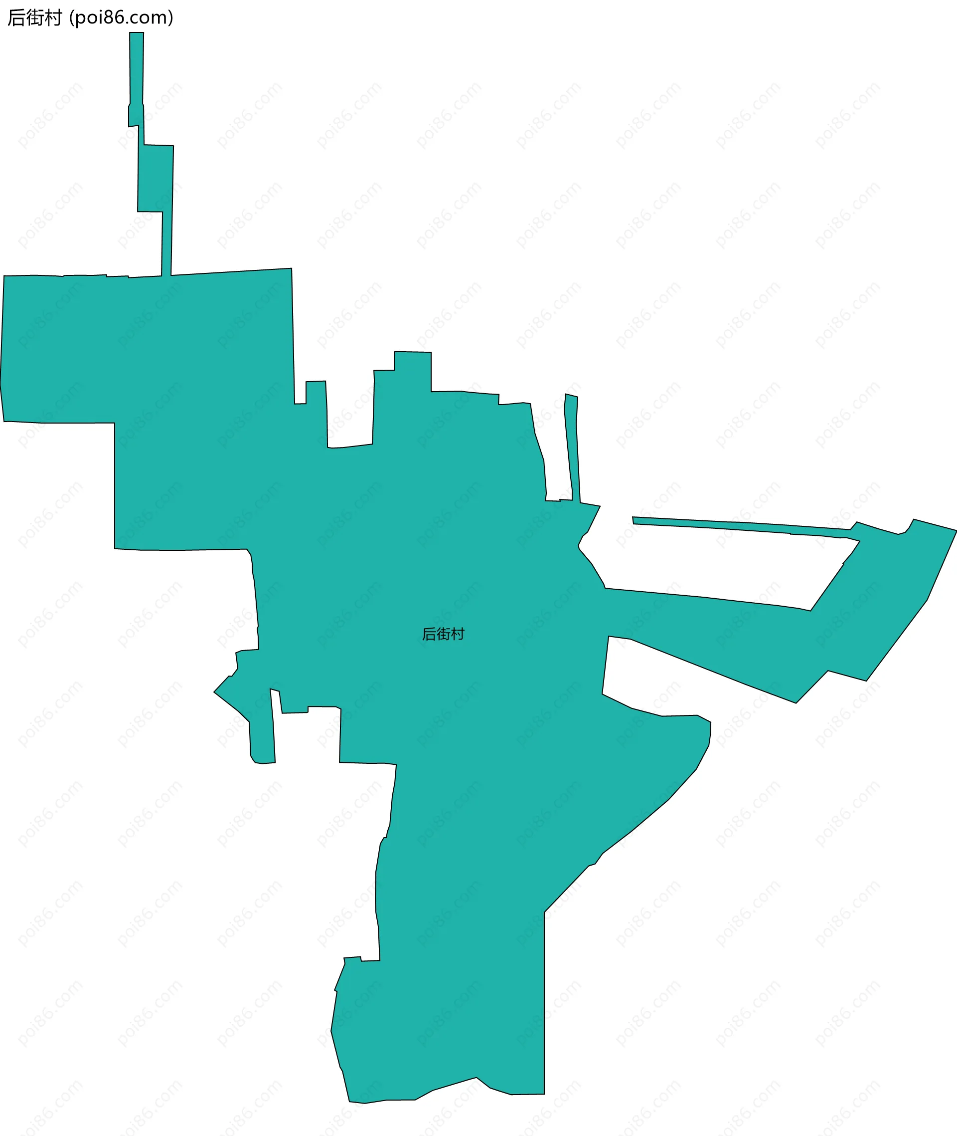 后街村边界地图