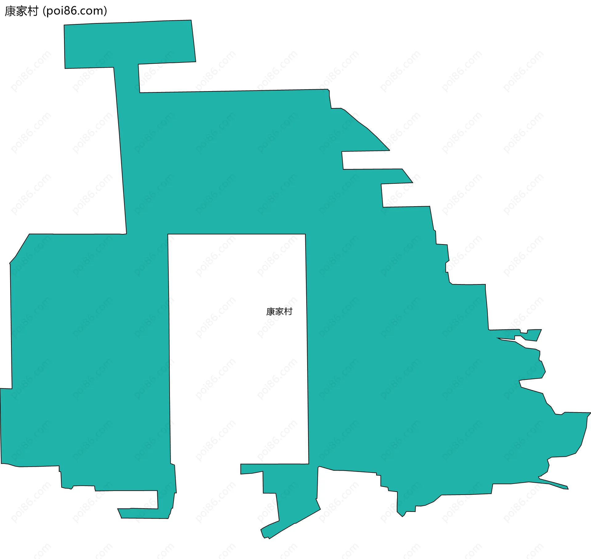 康家村边界地图