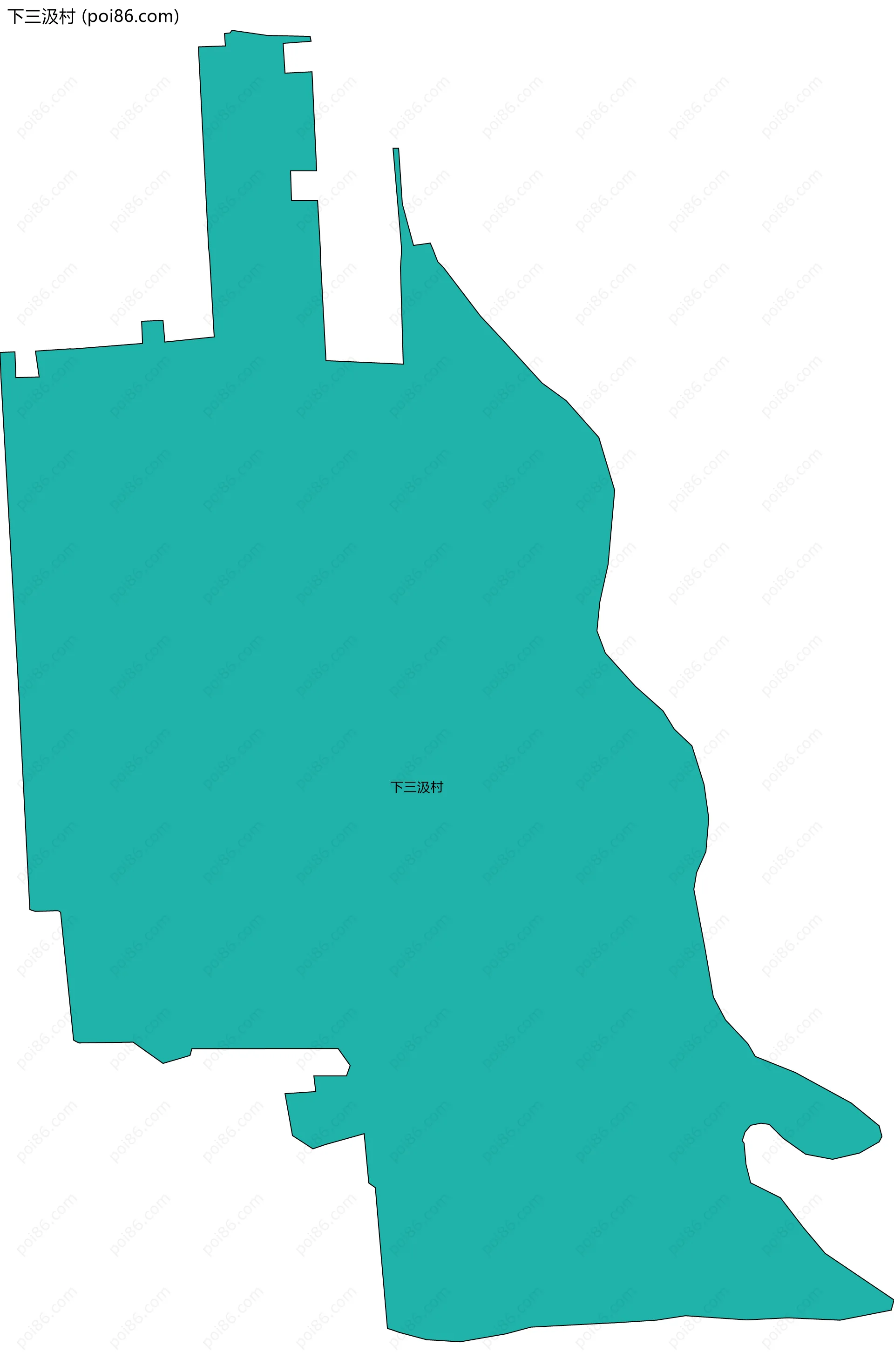下三汲村边界地图