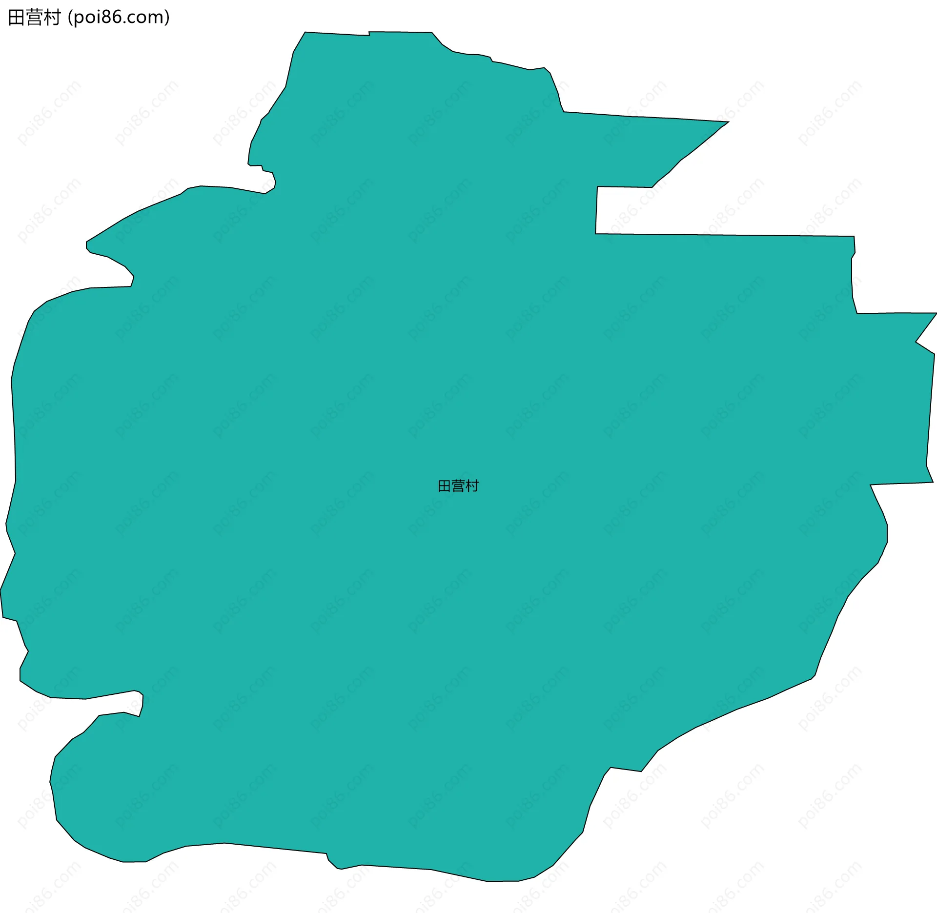 田营村边界地图