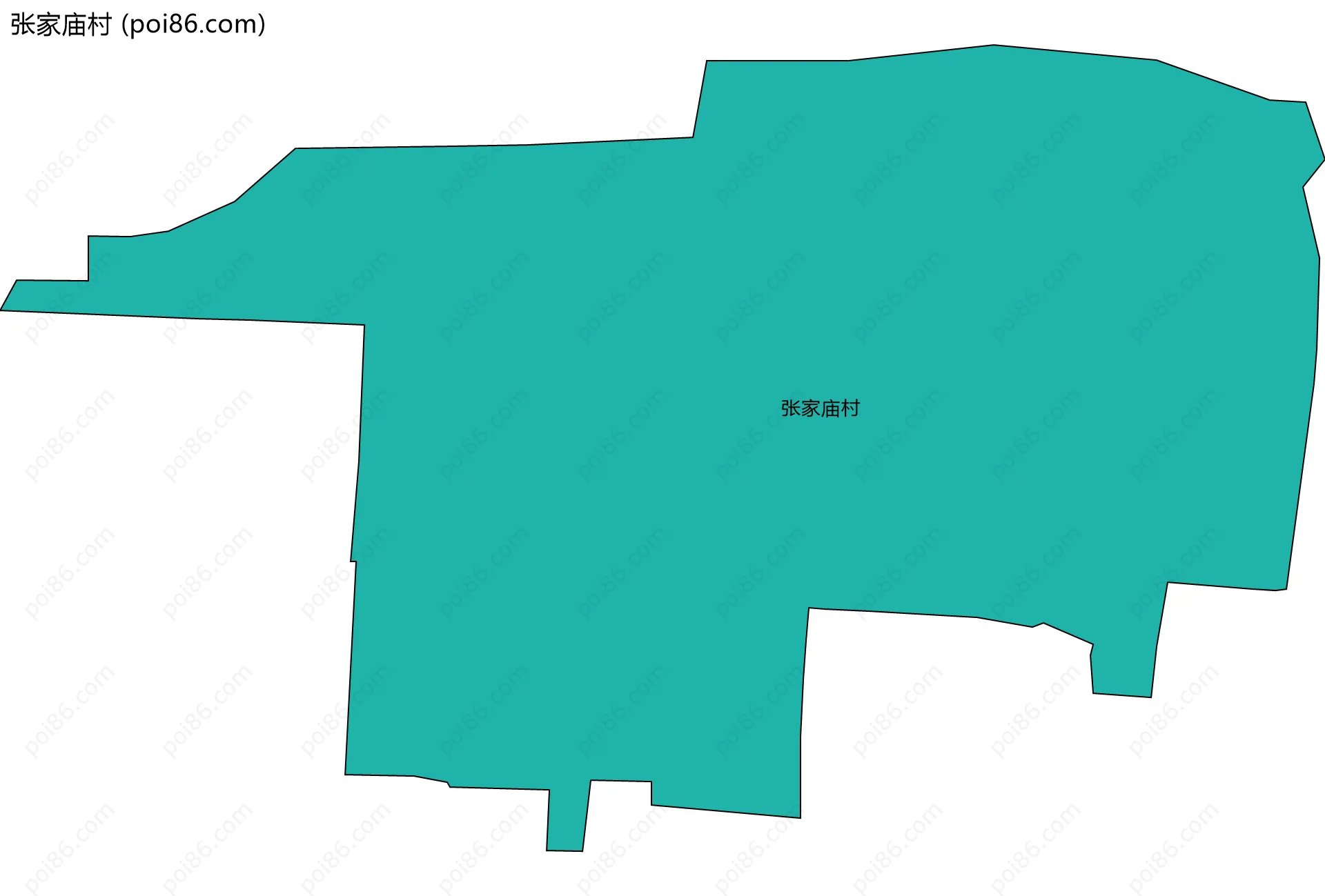 张家庙村边界地图