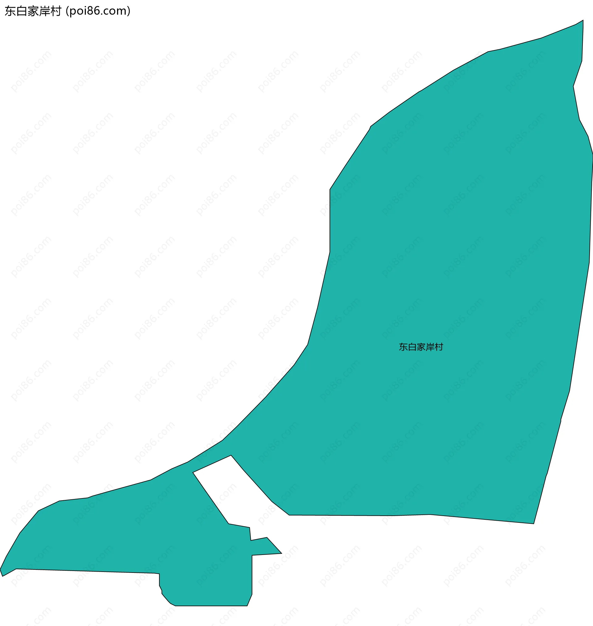 东白家岸村边界地图