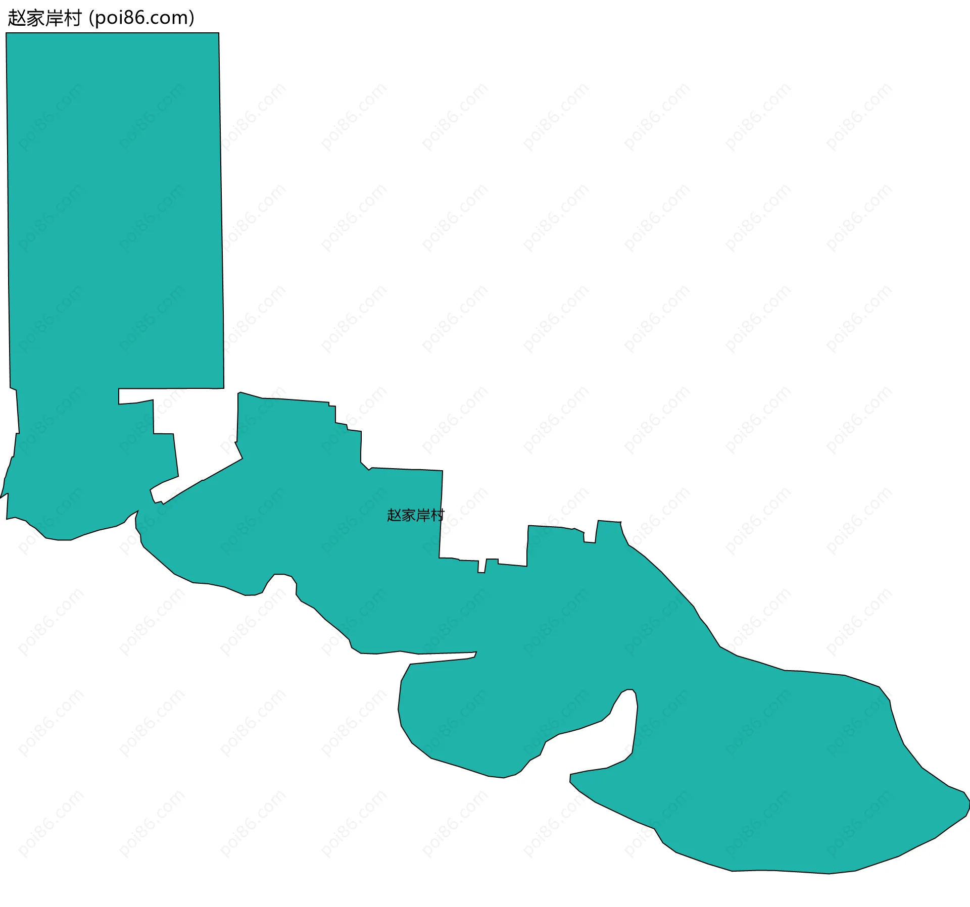 赵家岸村边界地图