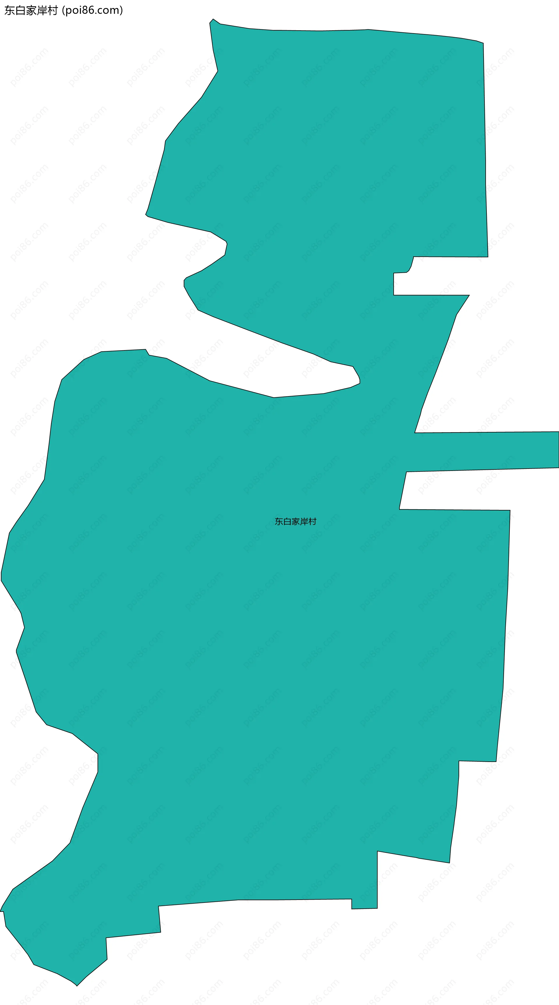 东白家岸村边界地图