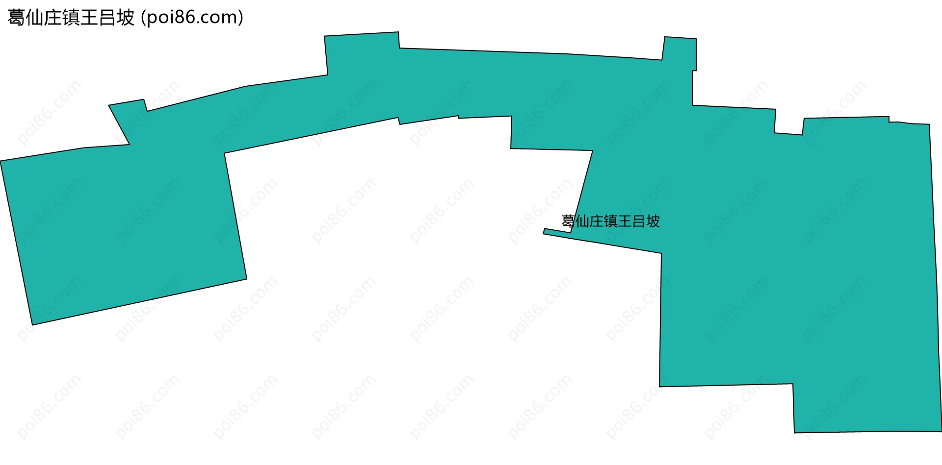 葛仙庄镇王吕坡边界地图