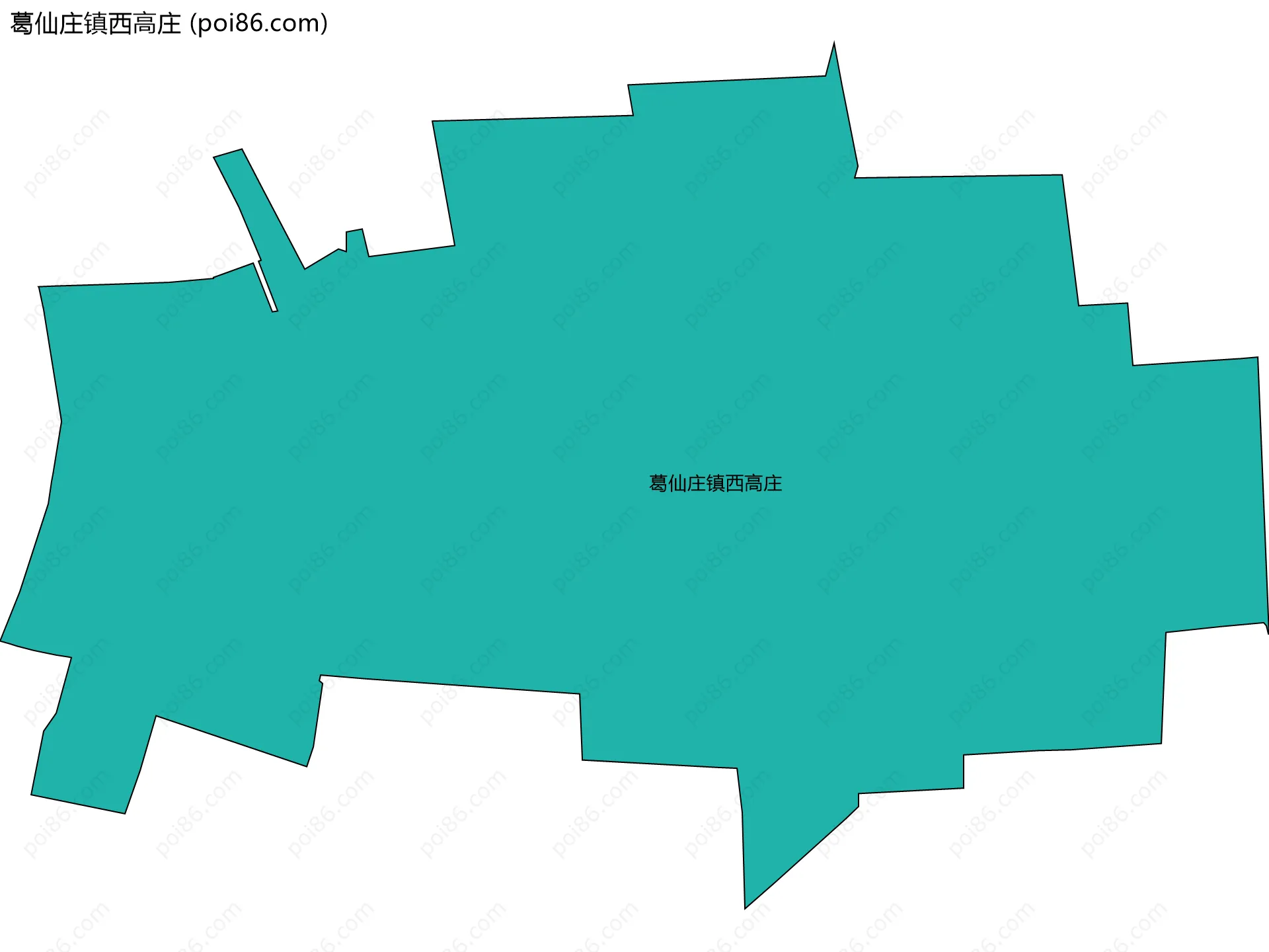 葛仙庄镇西高庄边界地图