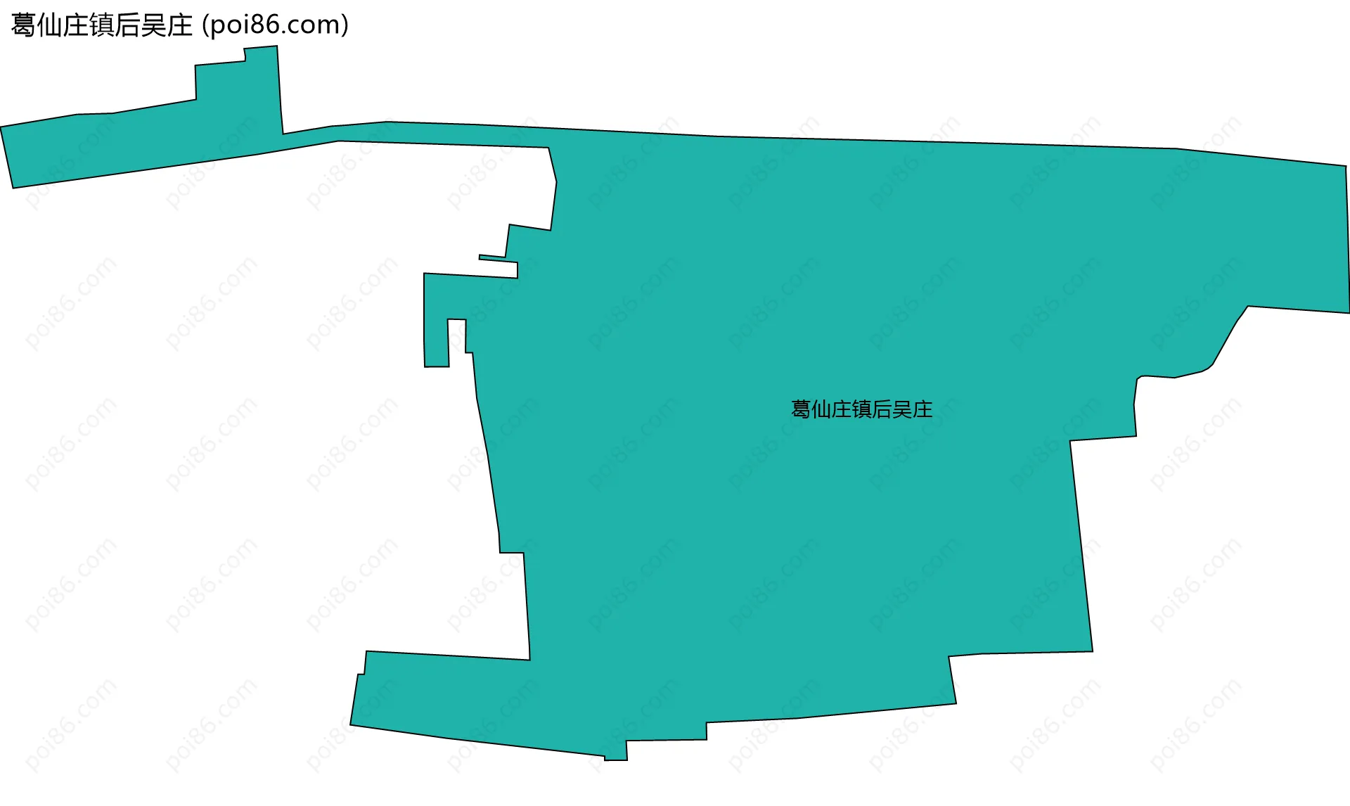 葛仙庄镇后吴庄边界地图