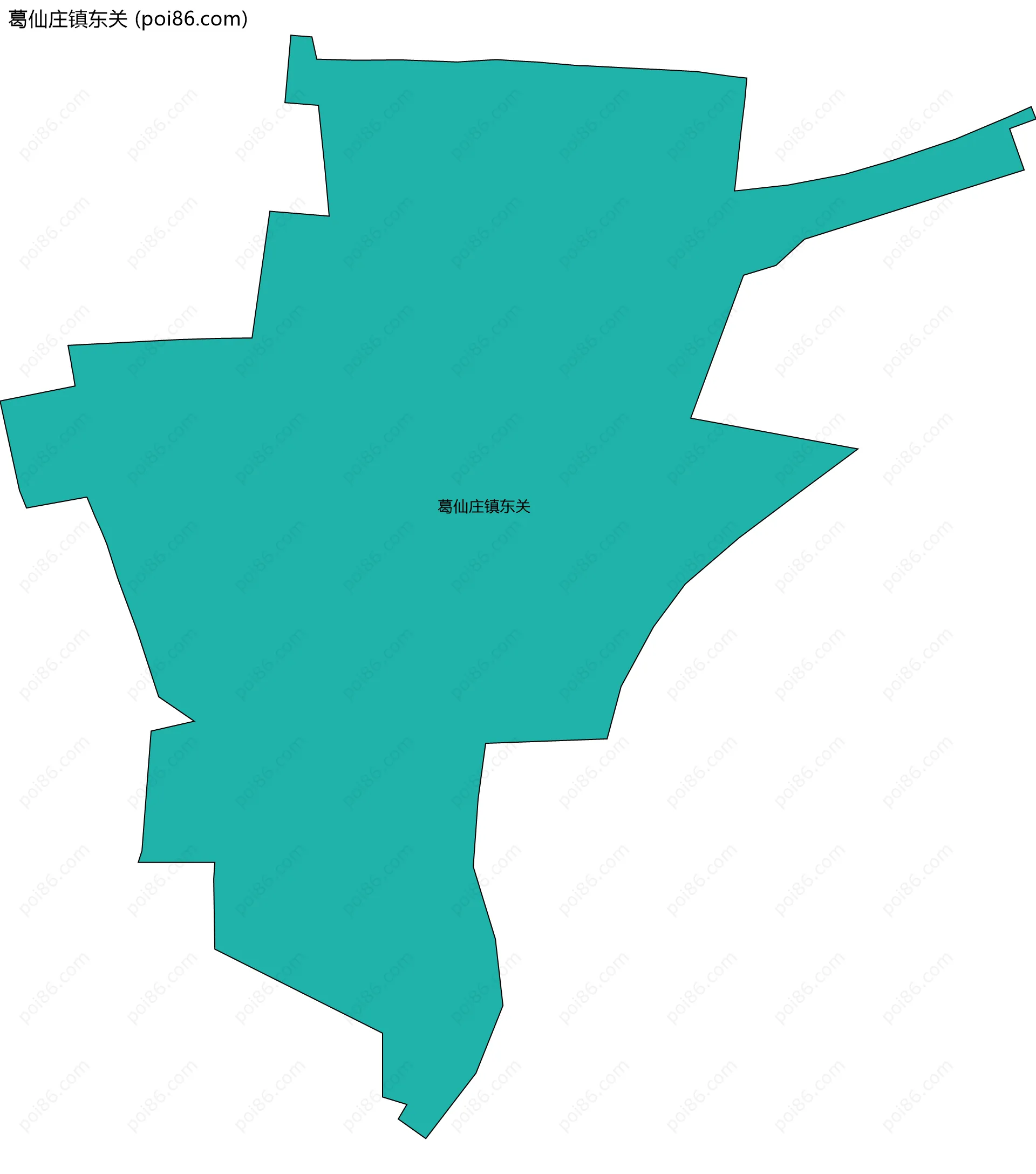 葛仙庄镇东关边界地图