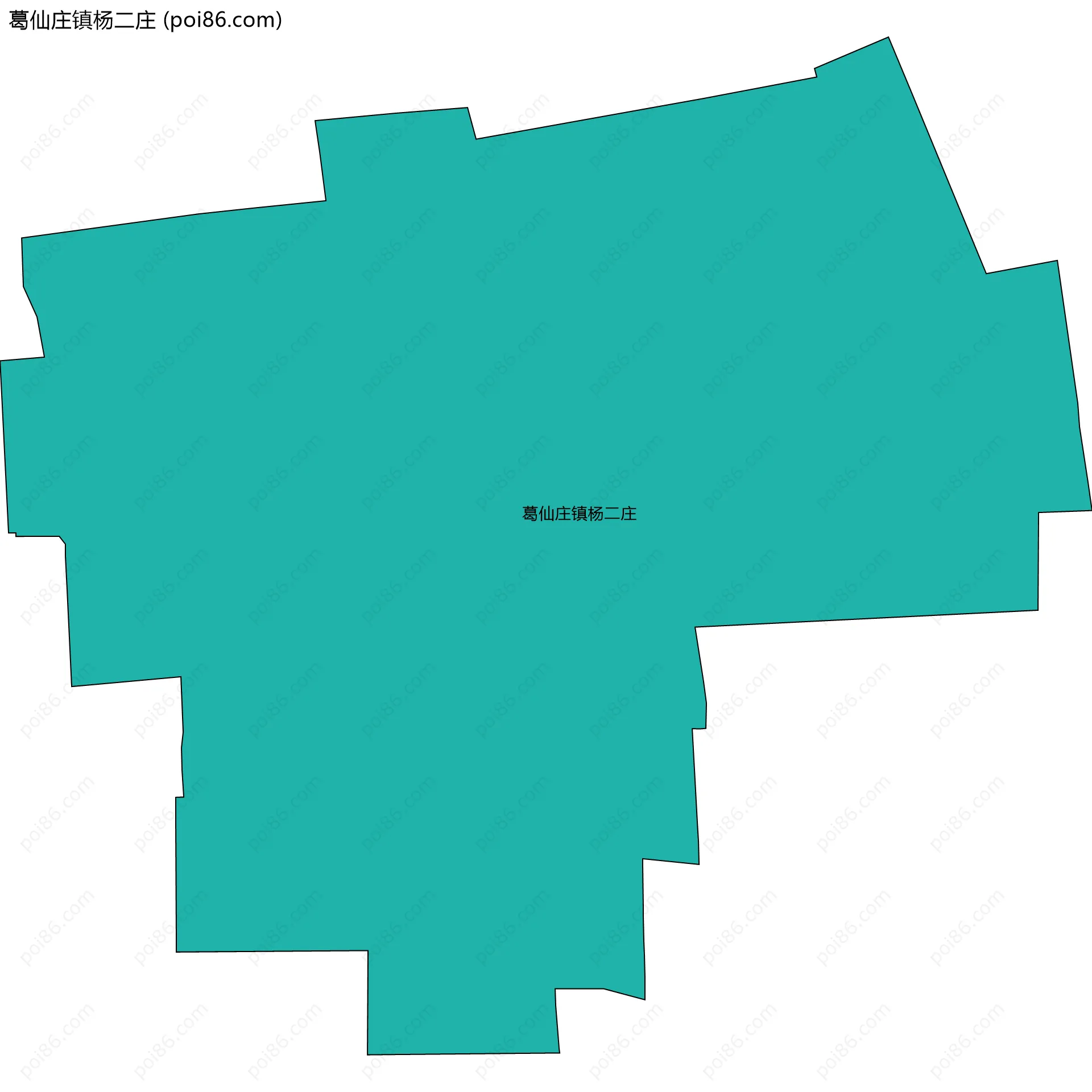 葛仙庄镇杨二庄边界地图