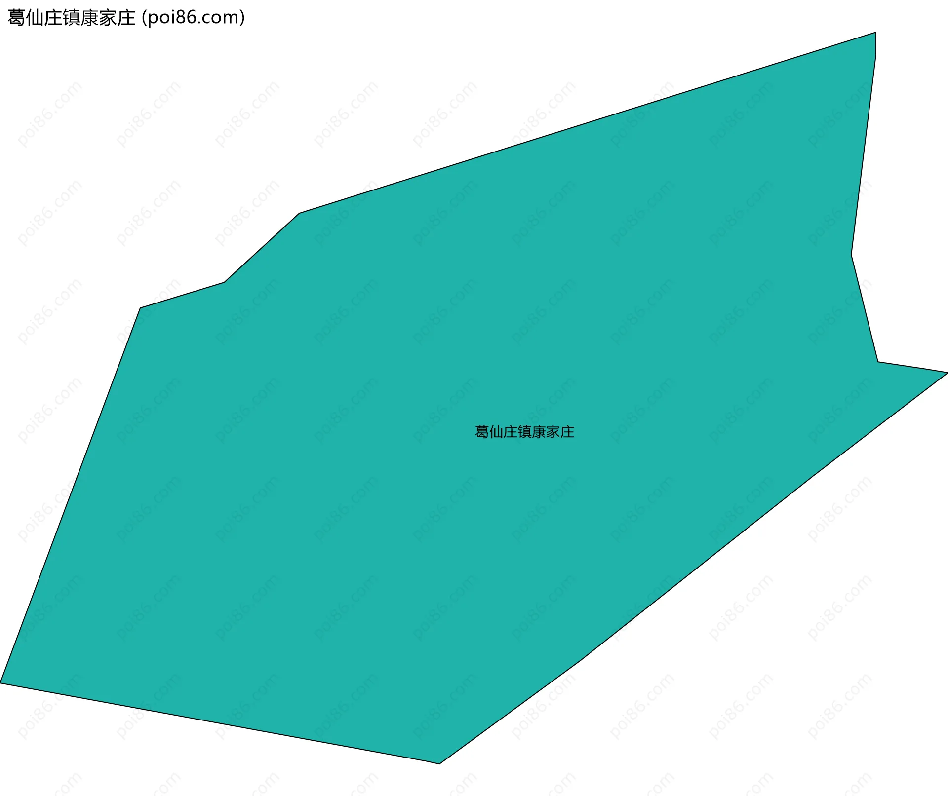 葛仙庄镇康家庄边界地图