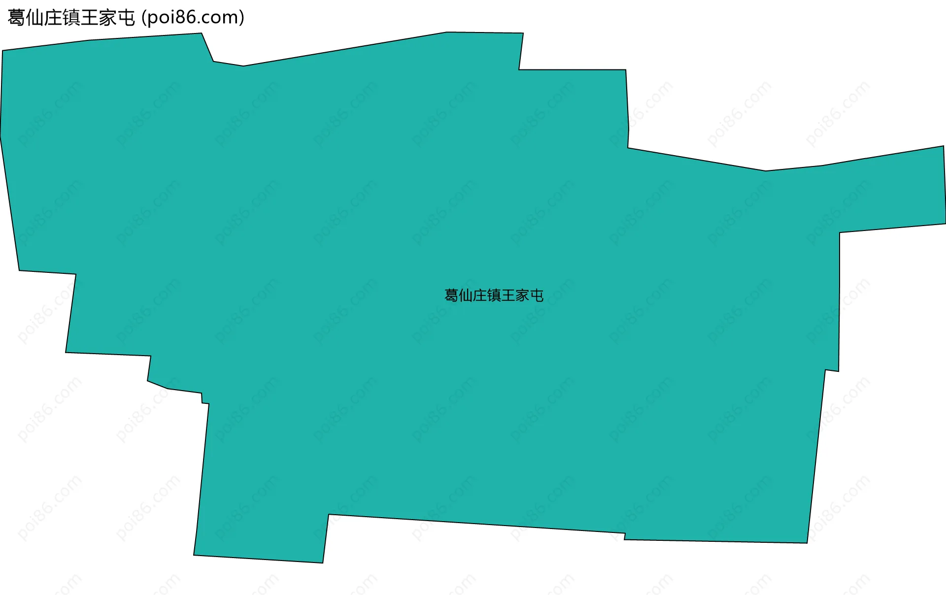 葛仙庄镇王家屯边界地图