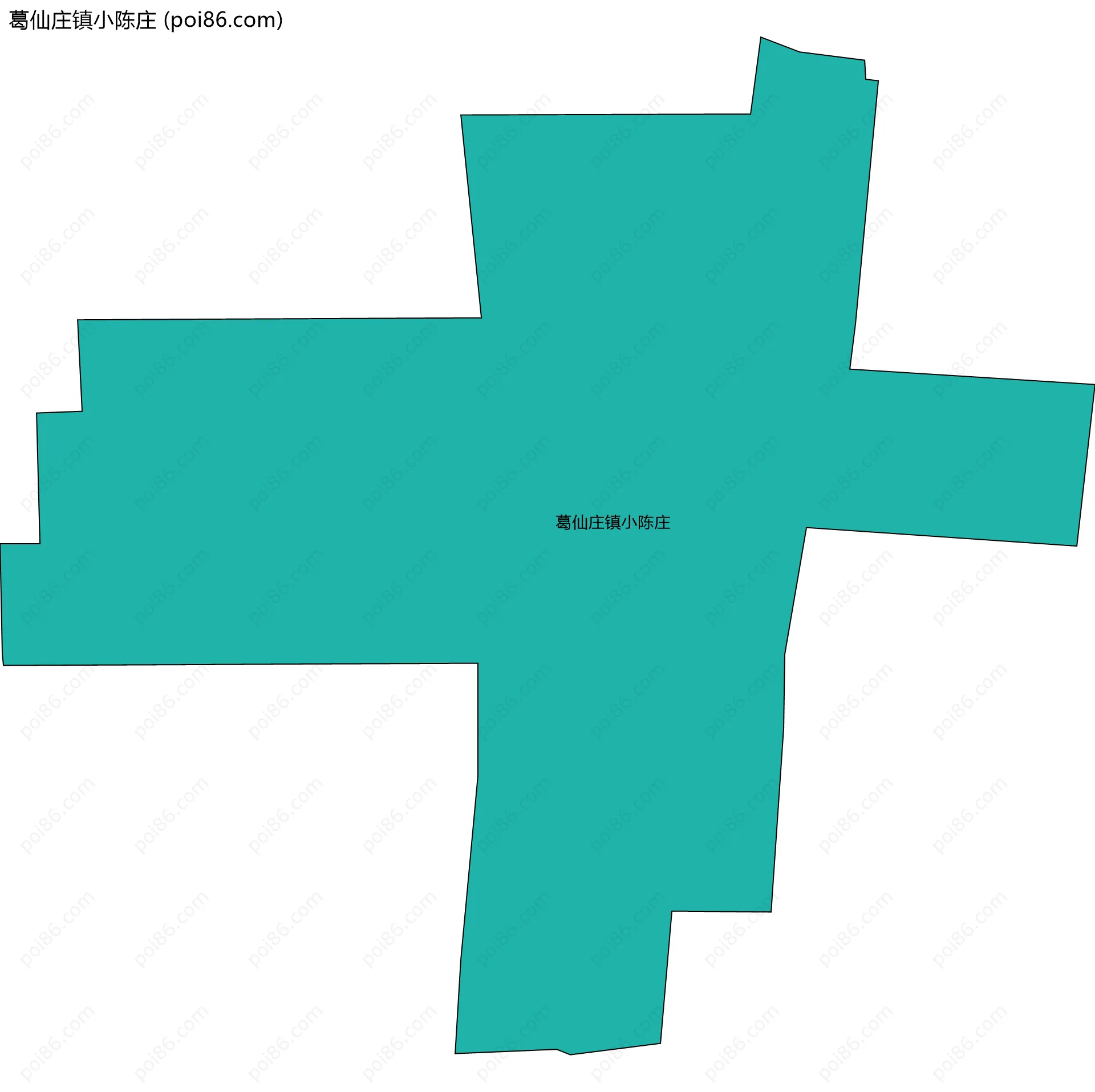 葛仙庄镇小陈庄边界地图