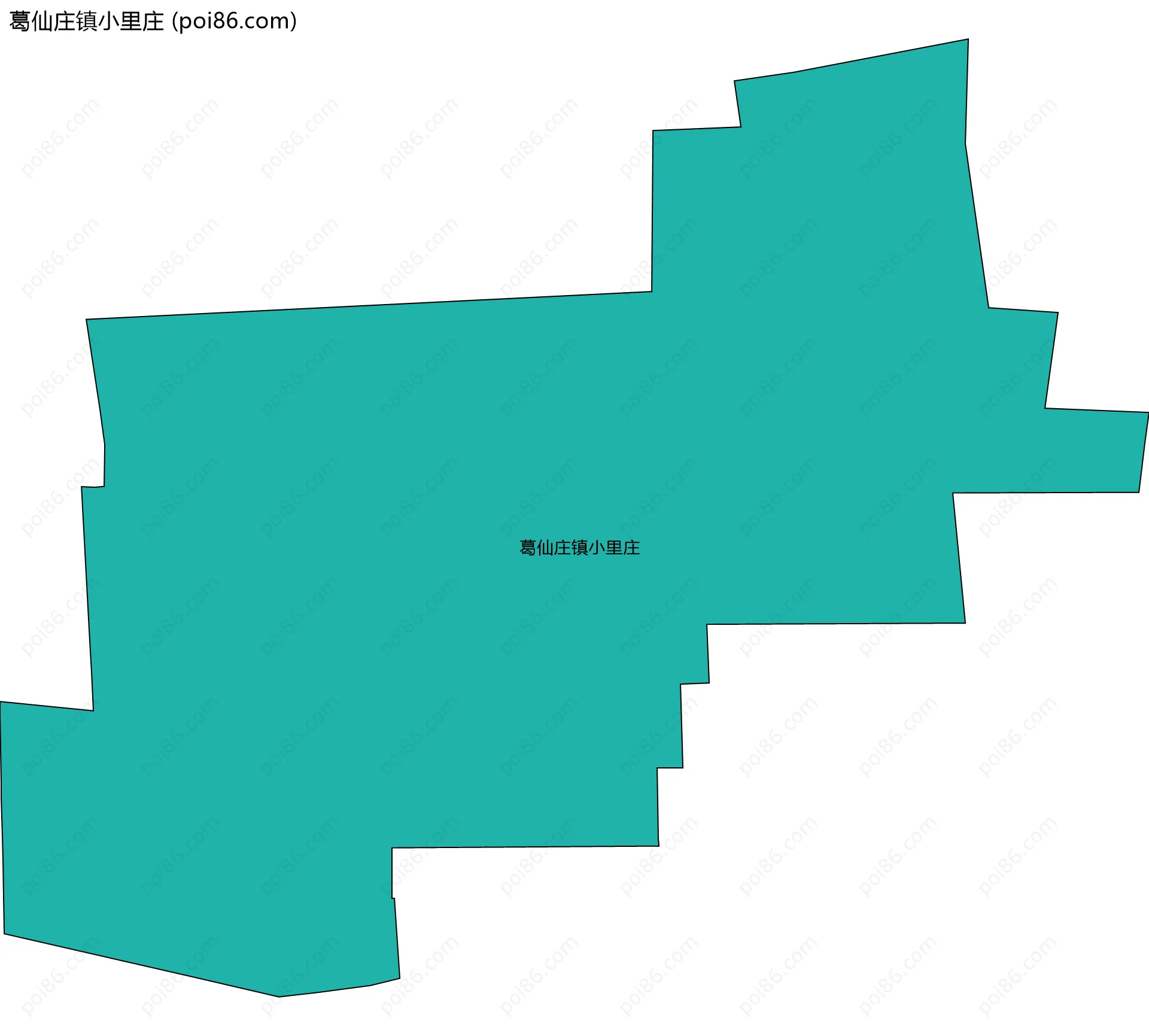 葛仙庄镇小里庄边界地图