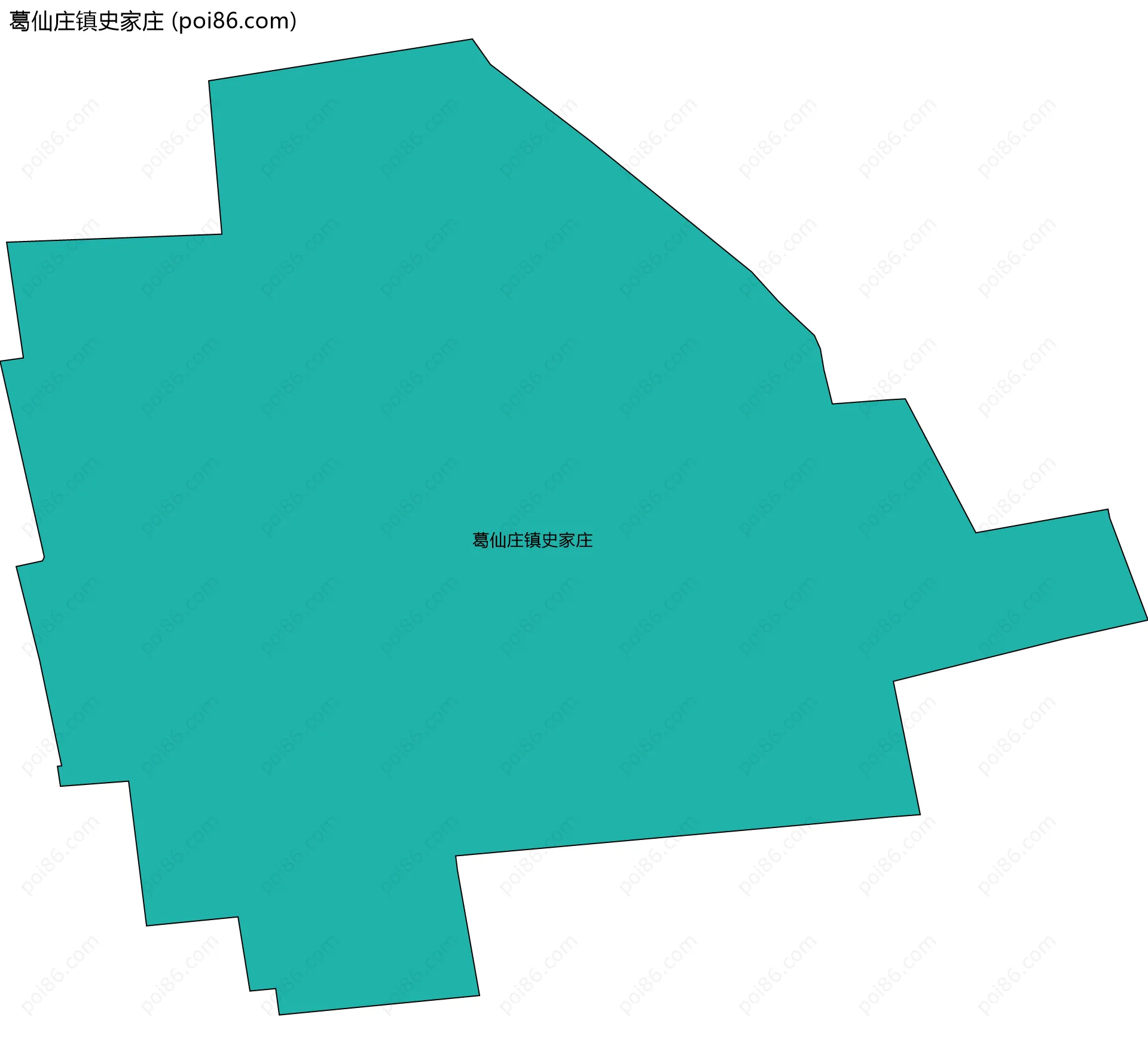 葛仙庄镇史家庄边界地图