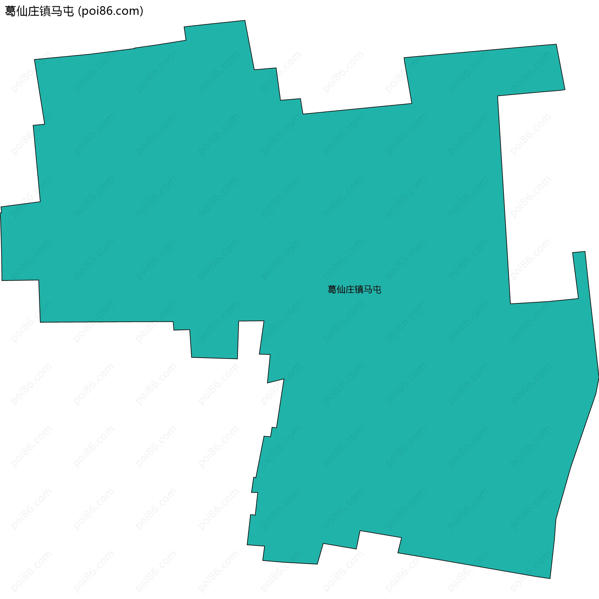 葛仙庄镇马屯边界地图