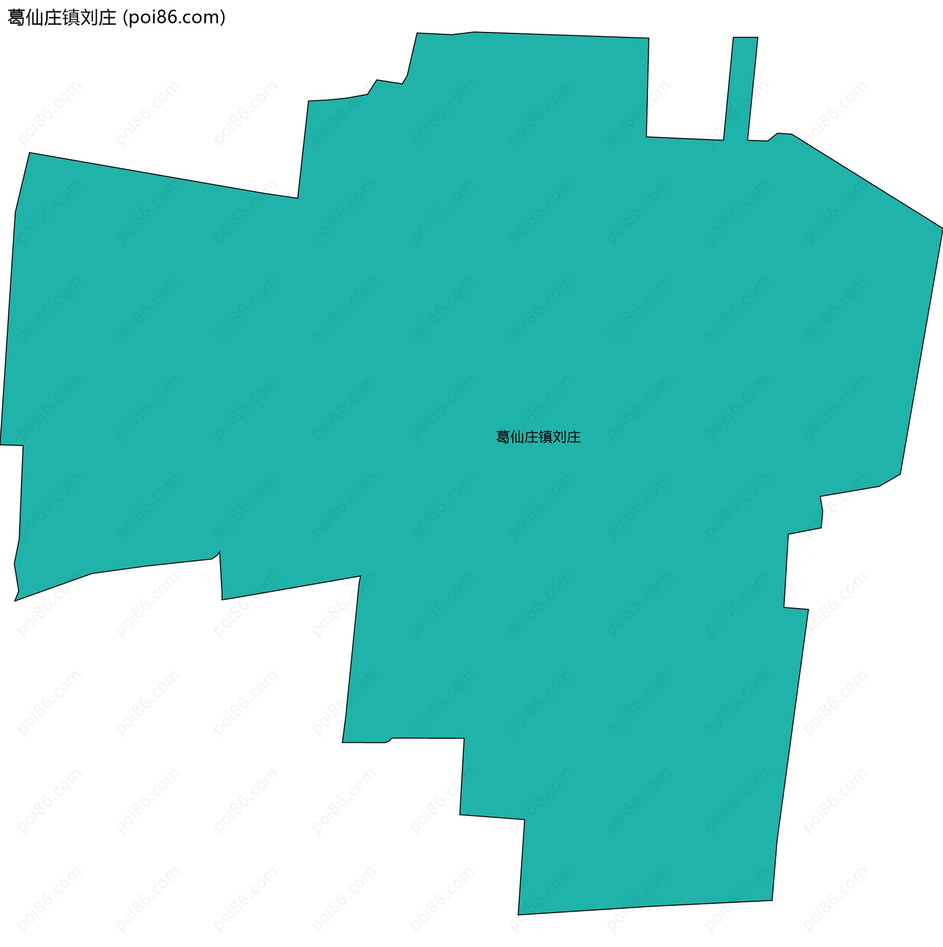 葛仙庄镇刘庄边界地图