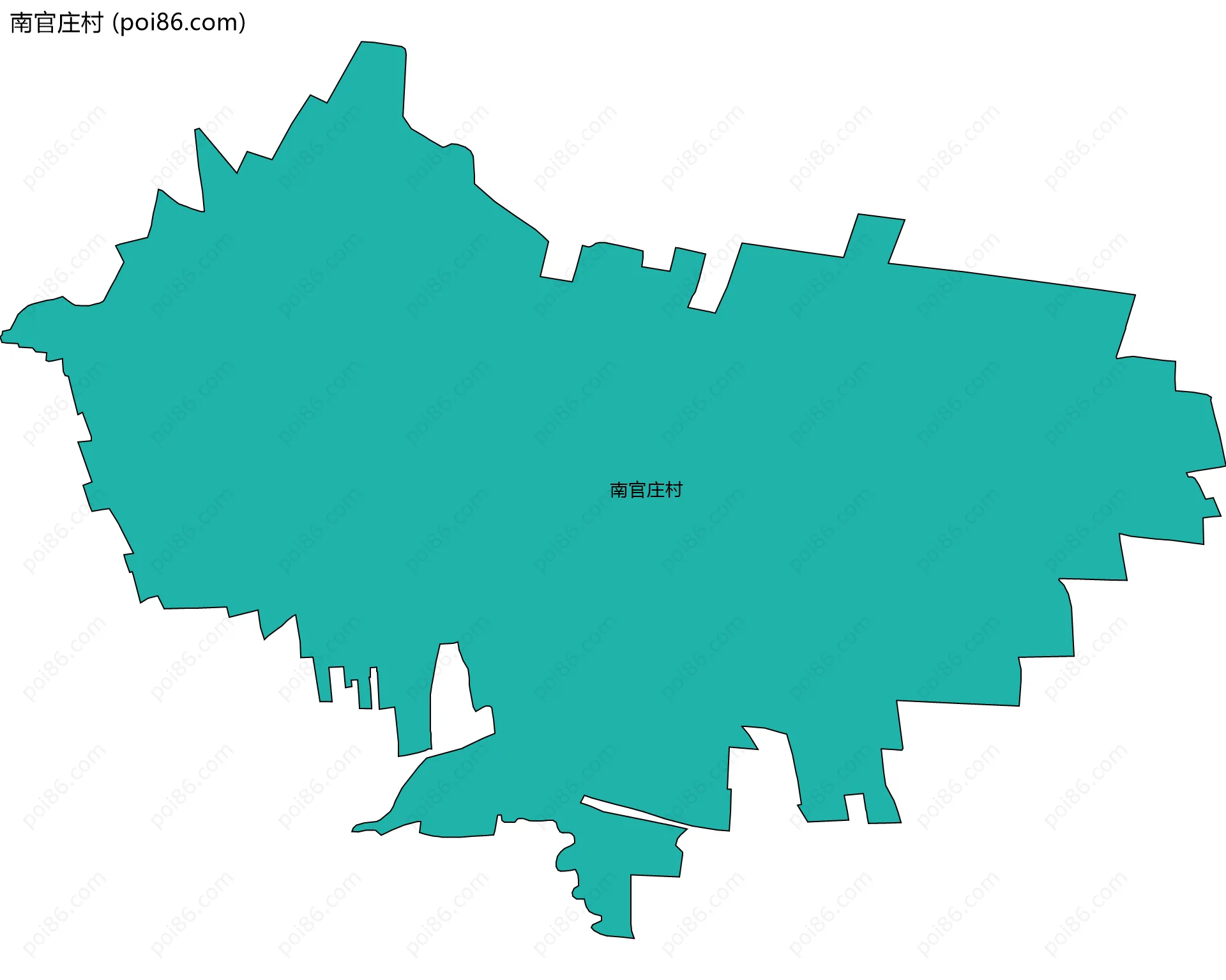 南官庄村边界地图