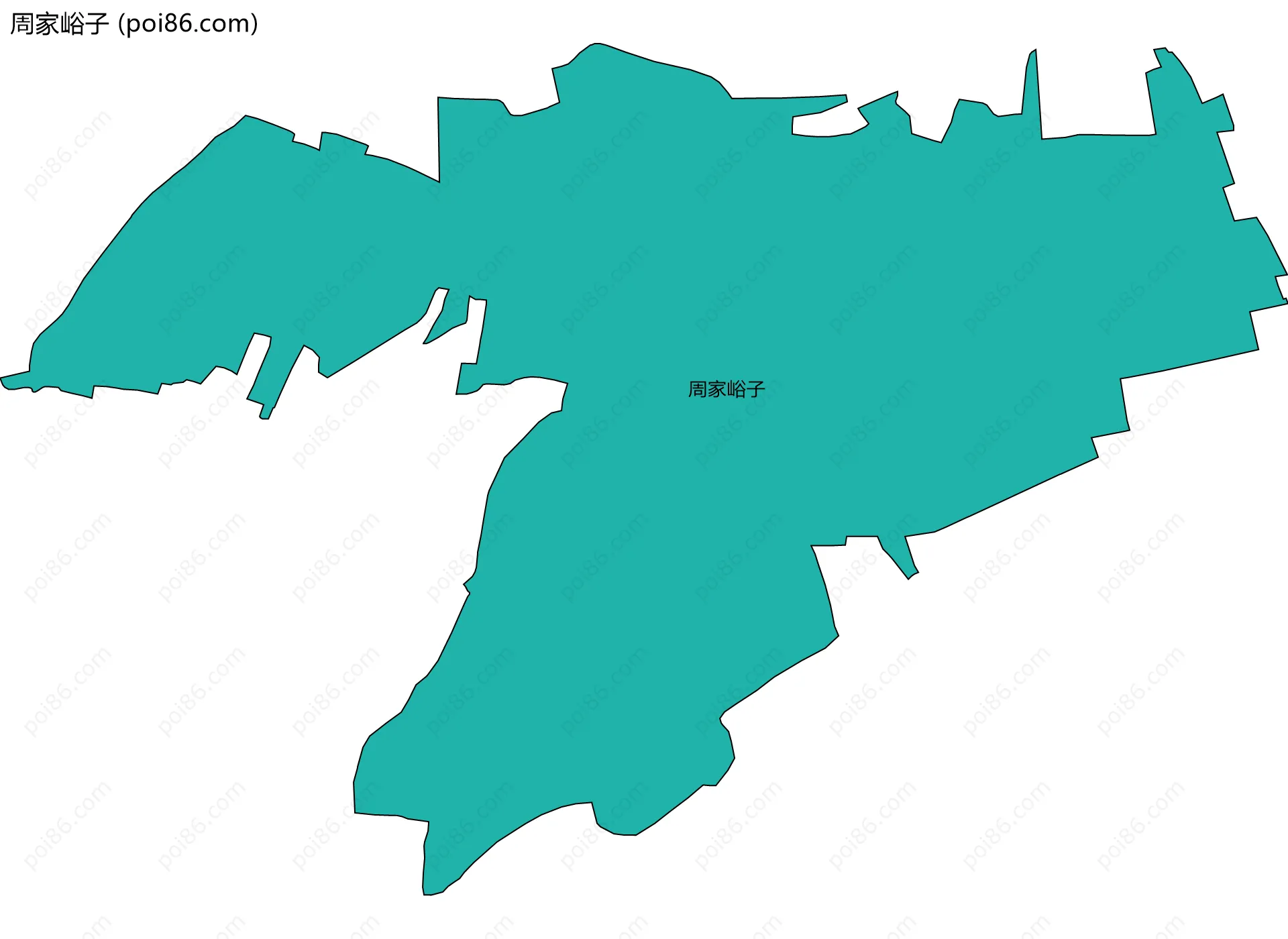 周家峪子边界地图